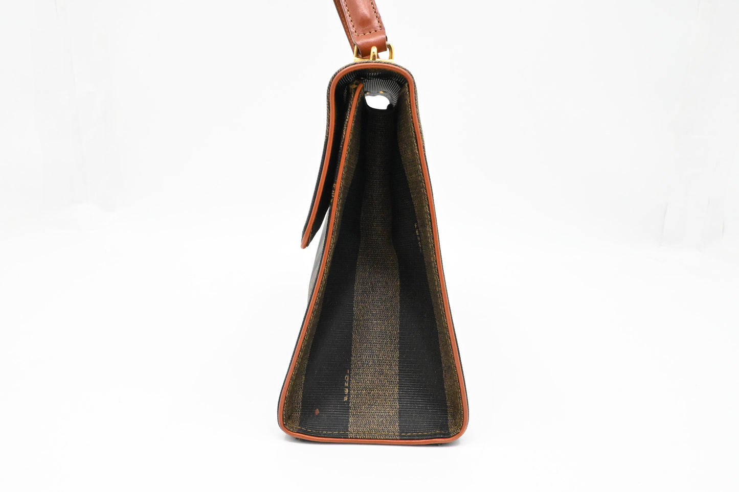 Fendi Top Handle Bag in Pequin Canvas