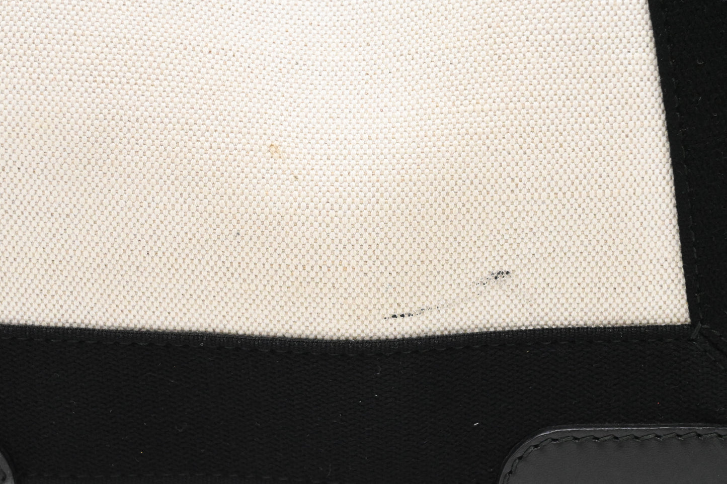 Balenciaga Cabas in White and Black Canvas