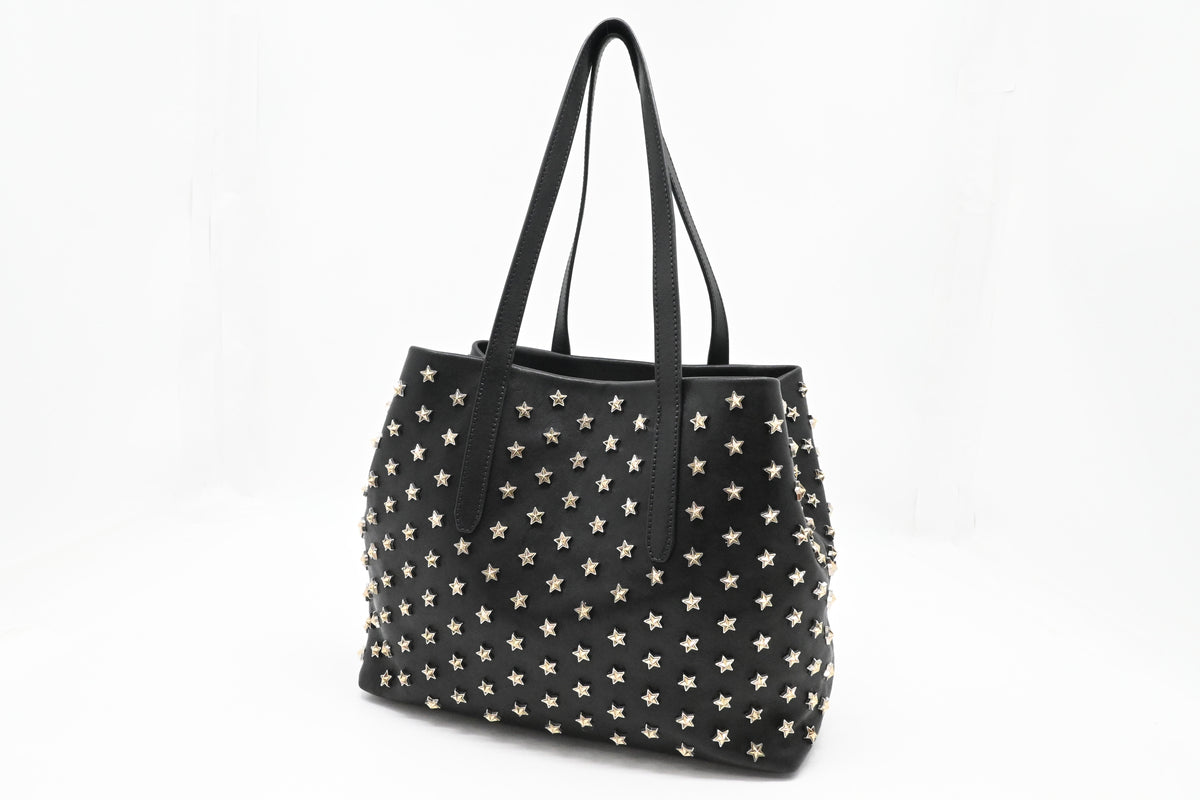 Jimmy Choo Sofia Tote Bag in Stars Black Leather