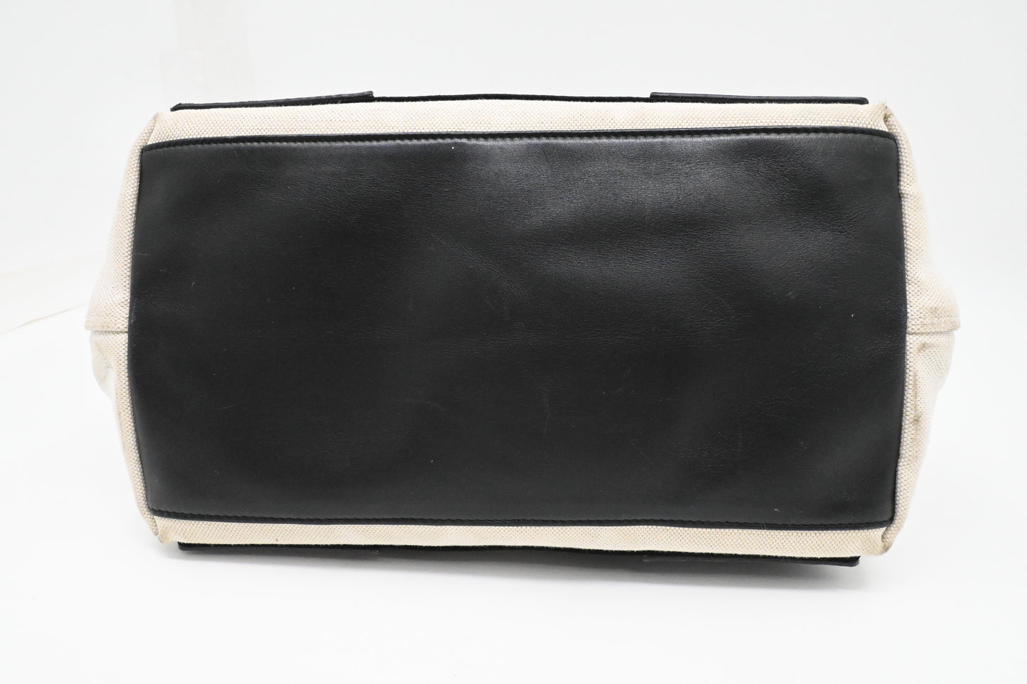 Balenciaga Cabas in White and Black Canvas