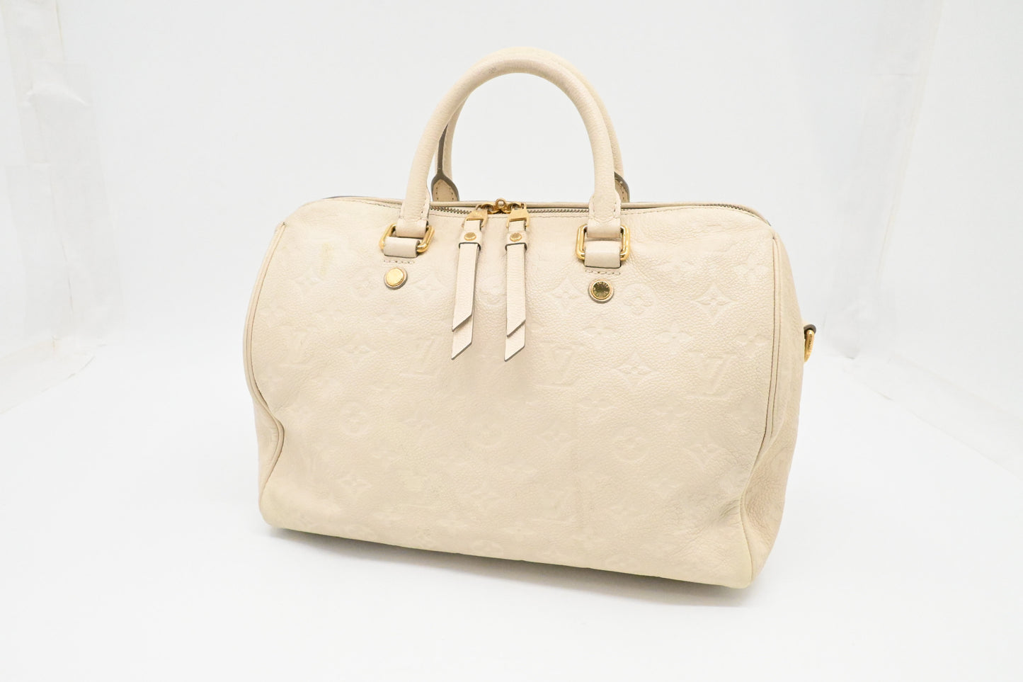Louis Vuitton Speedy 30 Bandouliere in Off White Empreinte Leather