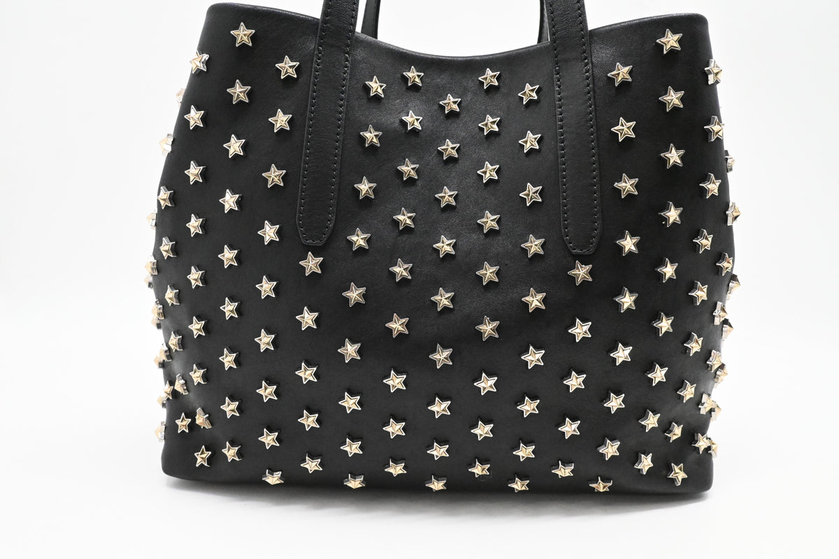 Jimmy Choo Sofia Tote Bag in Stars Black Leather