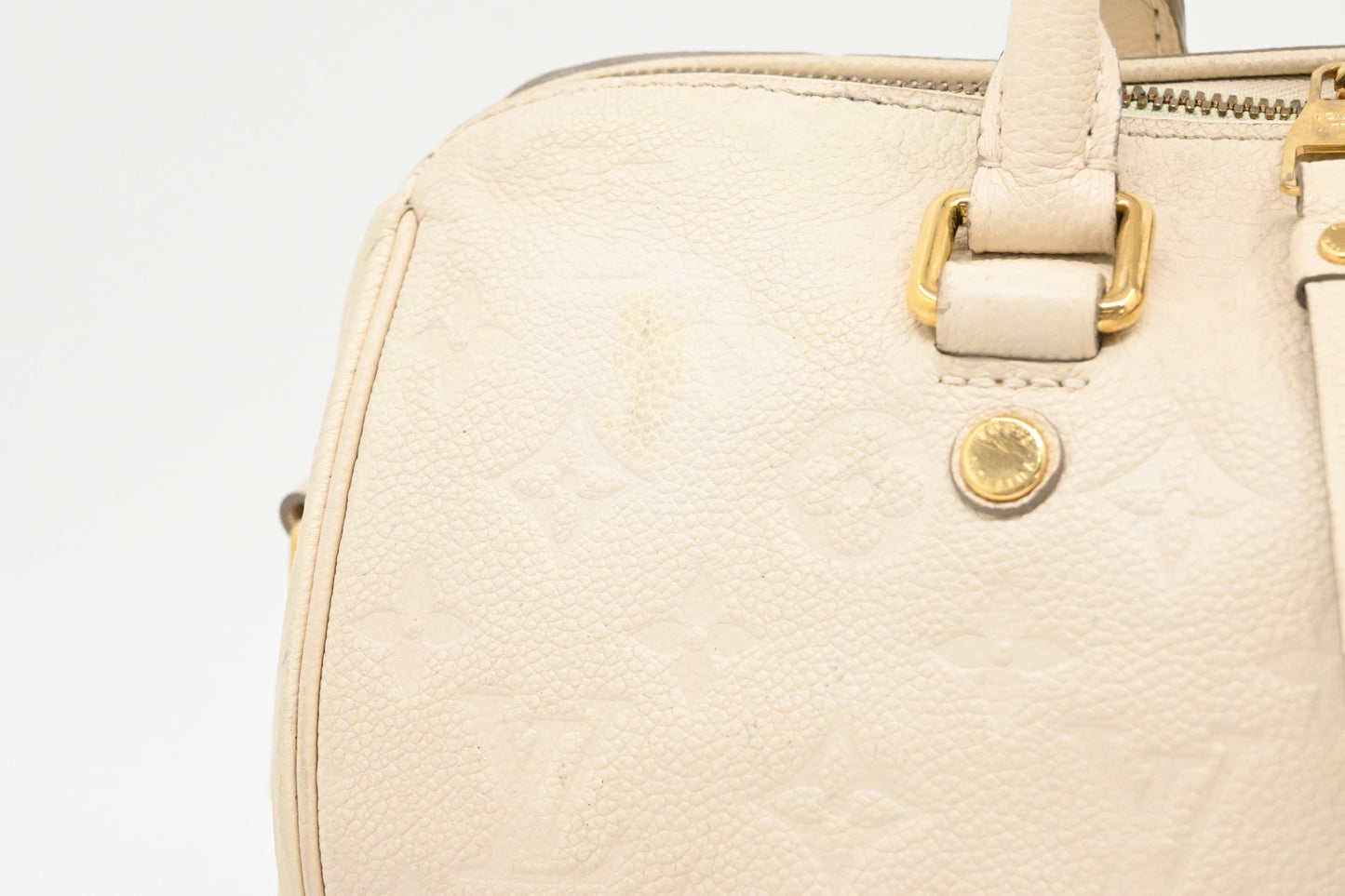 Louis Vuitton Speedy 30 Bandouliere in Off White Empreinte Leather