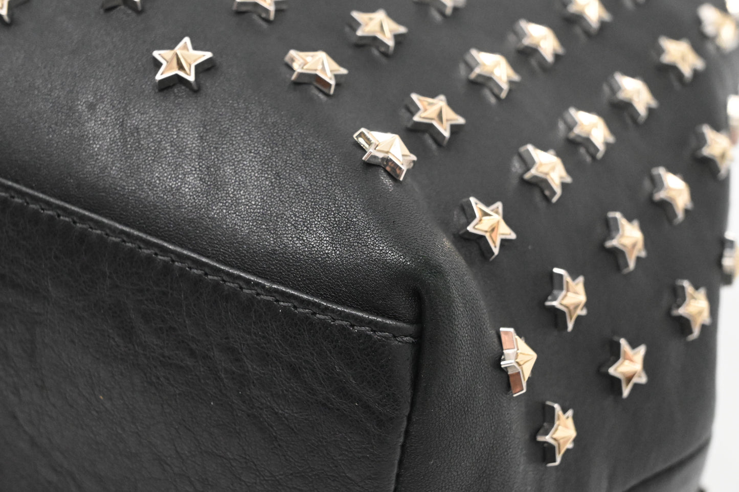 Jimmy Choo Sofia Tote Bag in Stars Black Leather