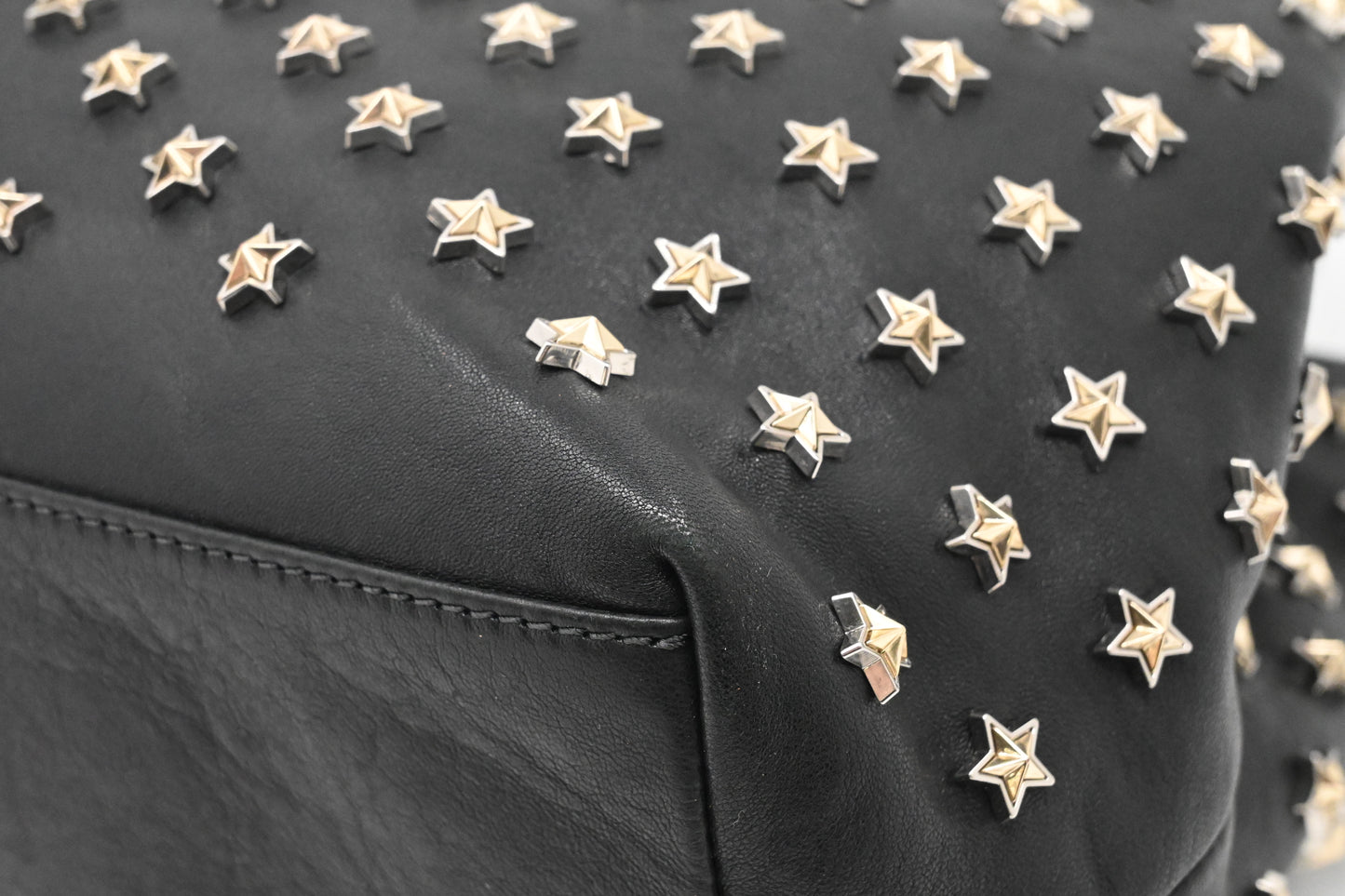 Jimmy Choo Sofia Tote Bag in Stars Black Leather