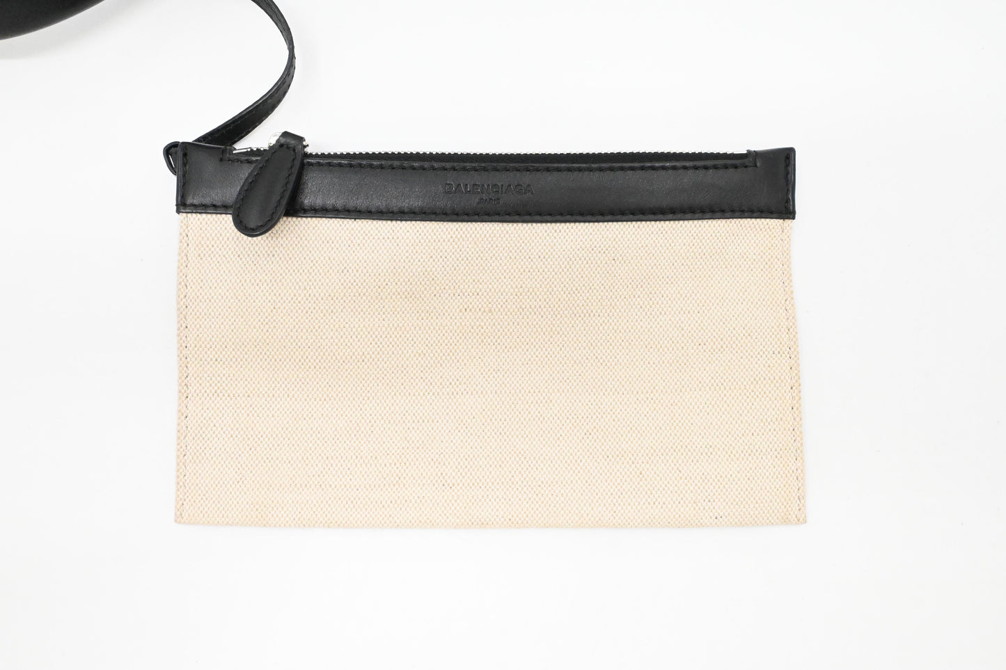 Balenciaga Cabas in White and Black Canvas