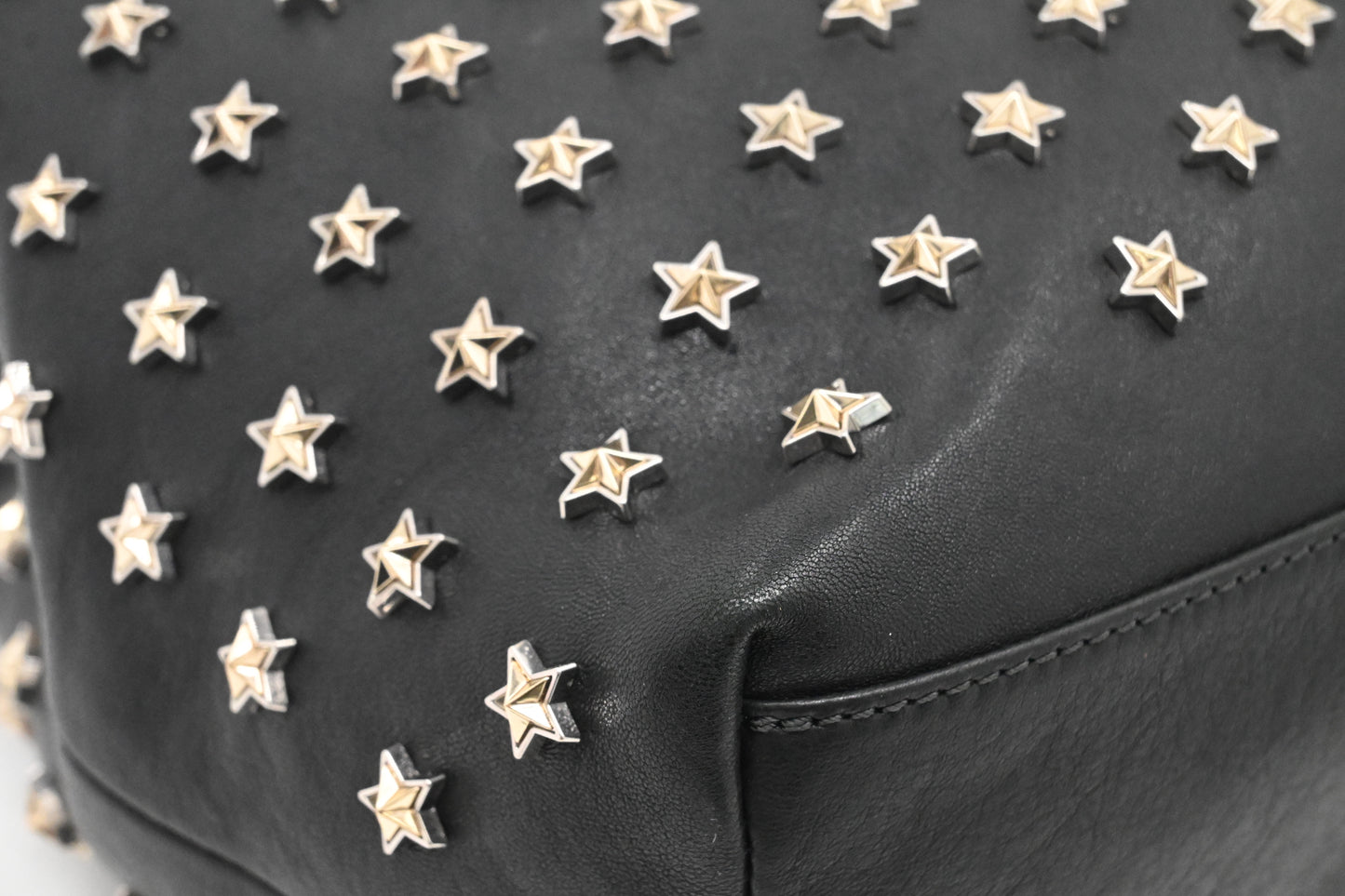 Jimmy Choo Sofia Tote Bag in Stars Black Leather