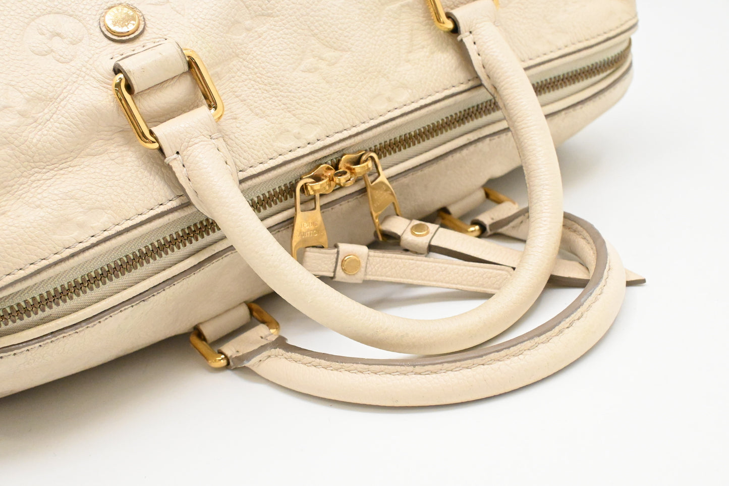Louis Vuitton Speedy 30 Bandouliere in Off White Empreinte Leather