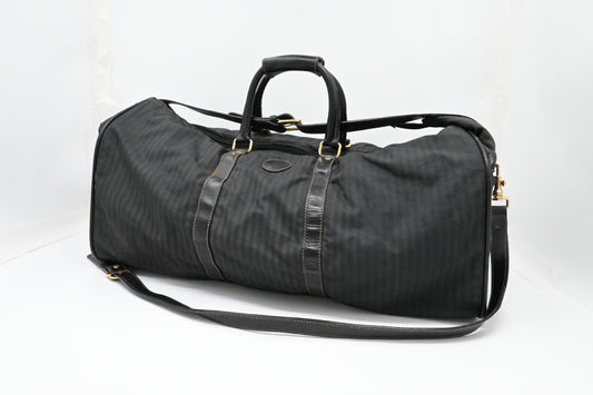 Fendi Travel Bag in Black Striped Canvas