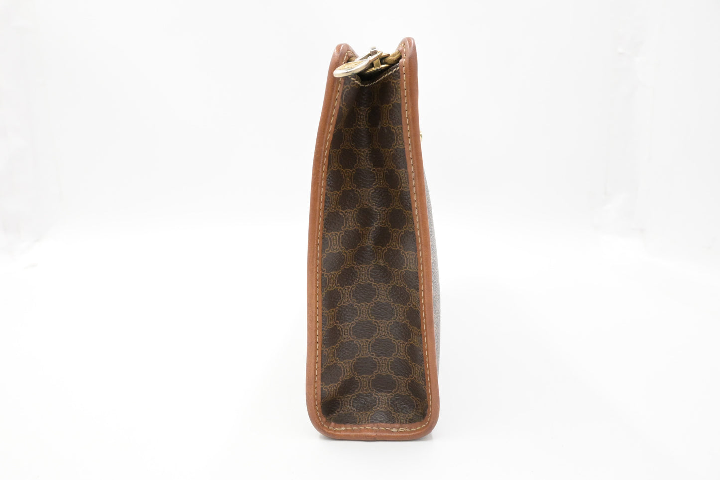 Celine Pouch in Brown Macadam Canvas