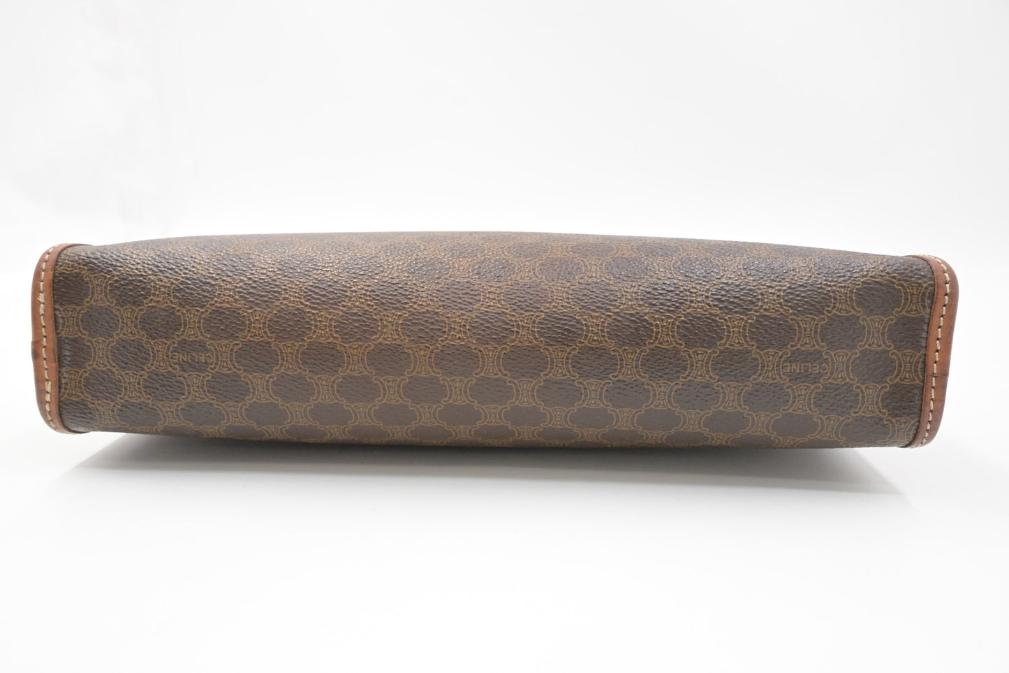 Celine Pouch in Brown Macadam Canvas