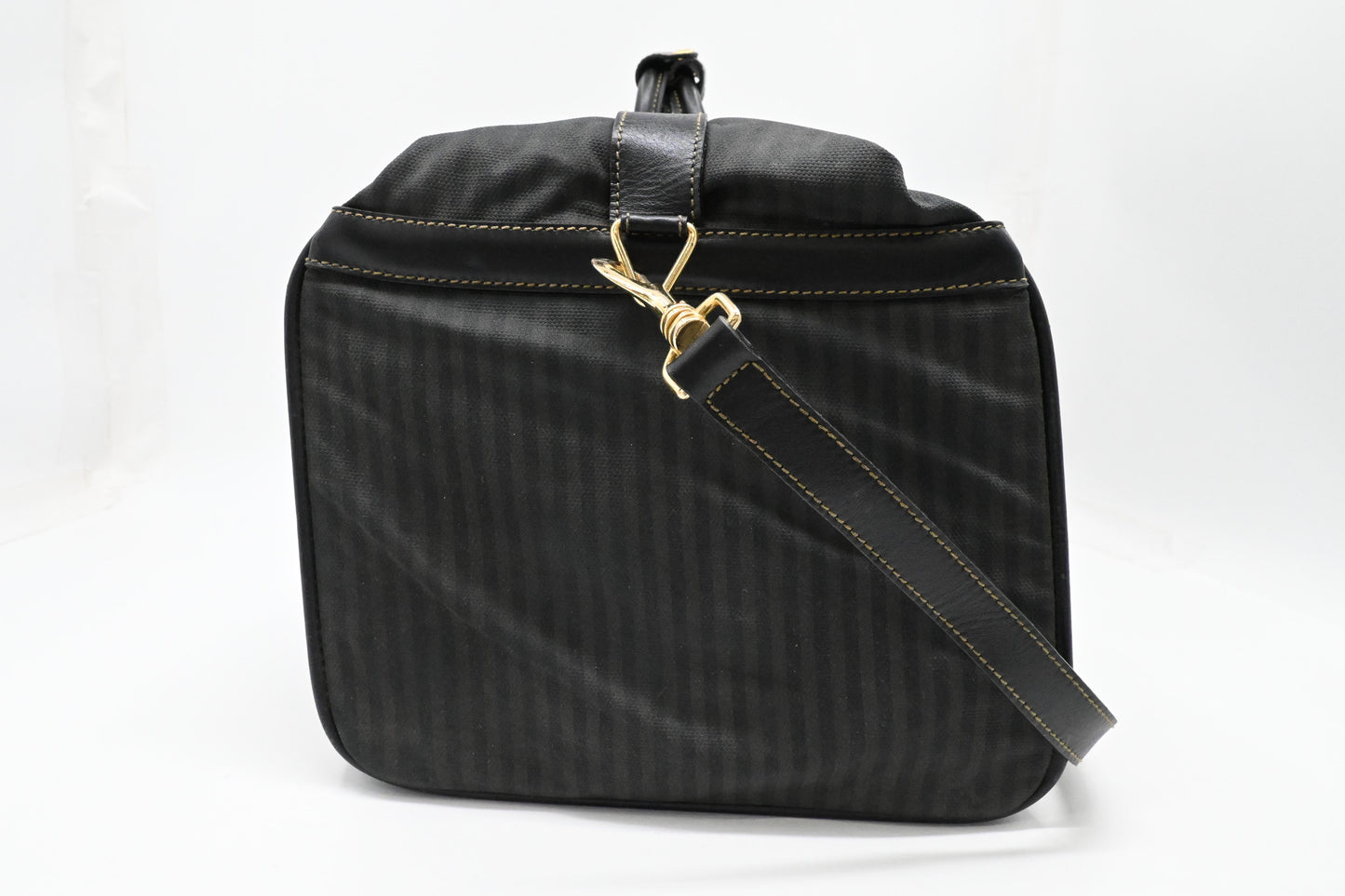 Fendi Travel Bag in Black Striped Canvas