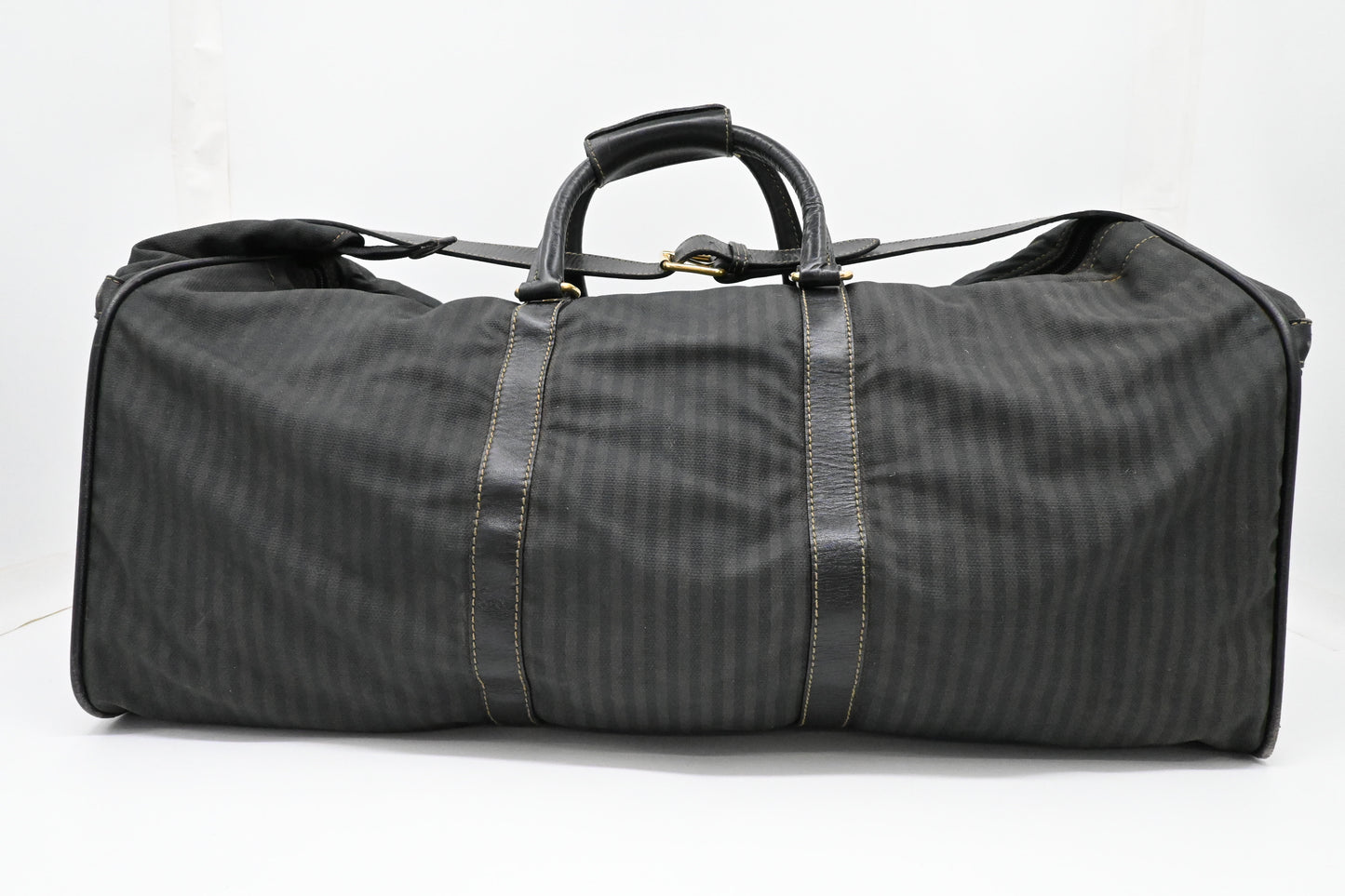 Fendi Travel Bag in Black Striped Canvas