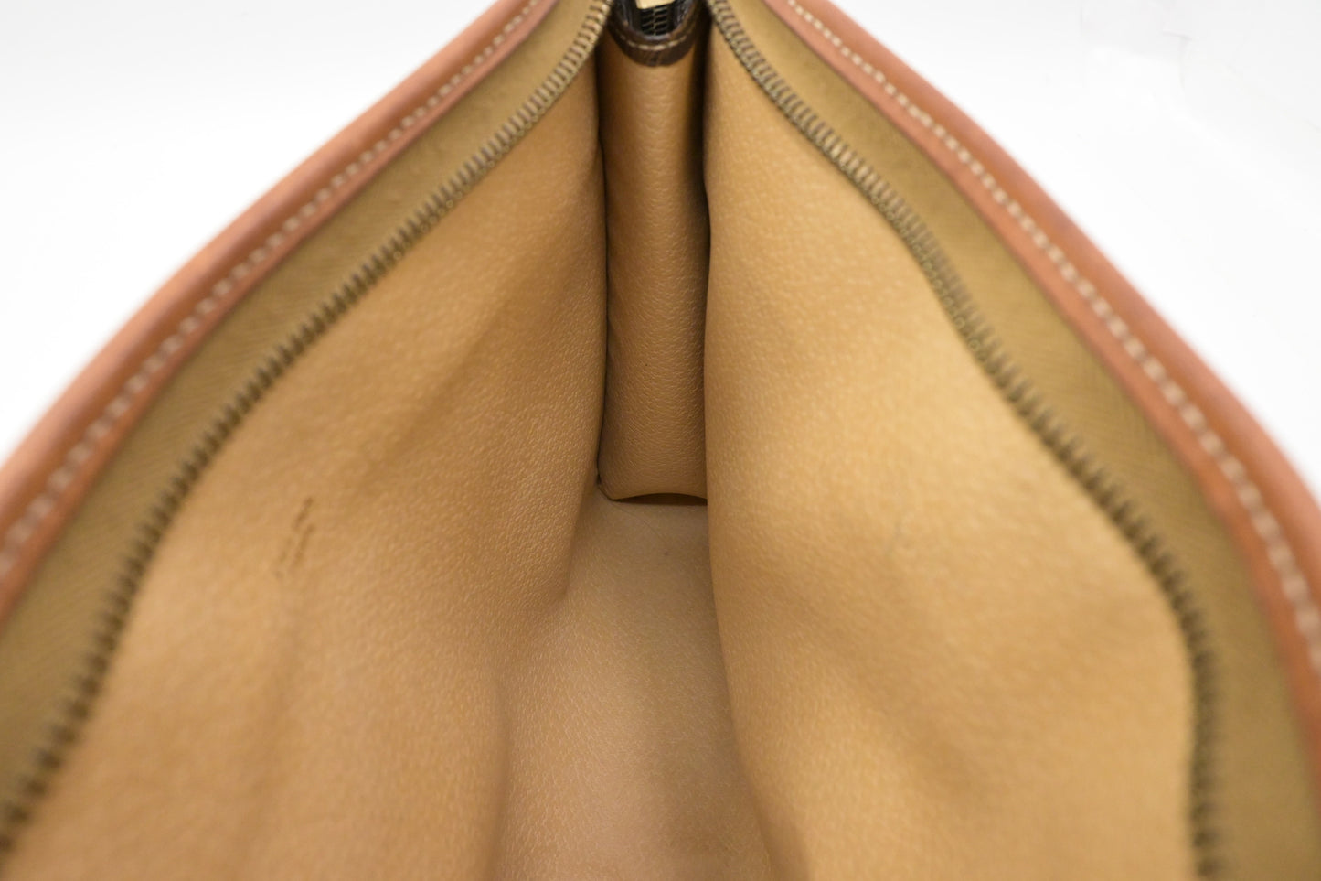 Celine Pouch in Brown Macadam Canvas