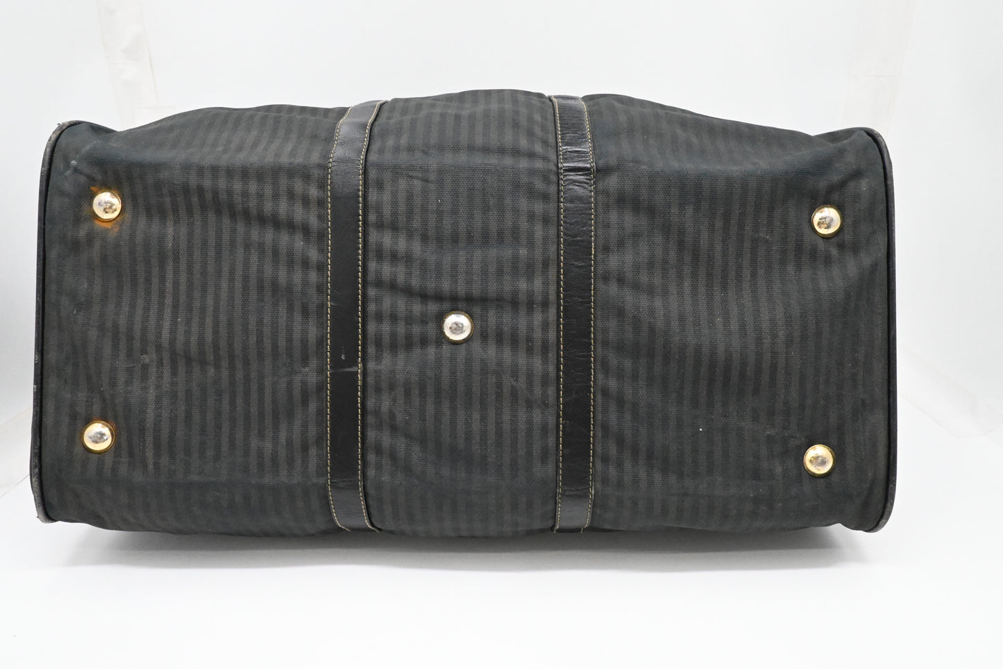 Fendi Travel Bag in Black Striped Canvas