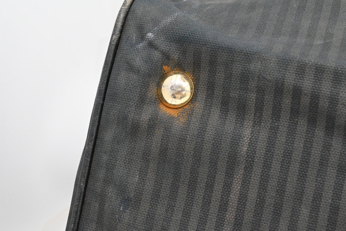 Fendi Travel Bag in Black Striped Canvas