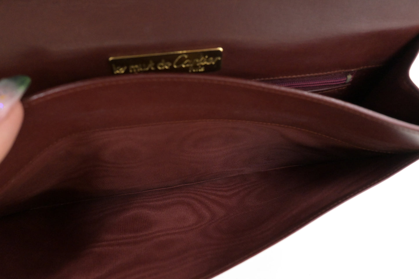 Cartier Clutch in Burgundy Leather