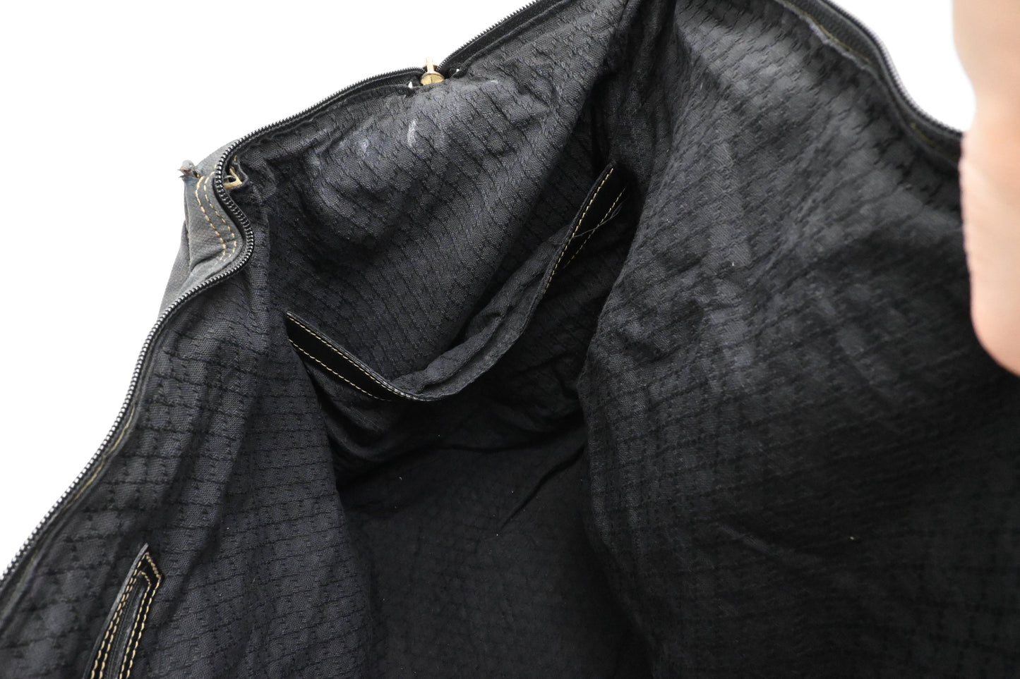 Fendi Travel Bag in Black Striped Canvas