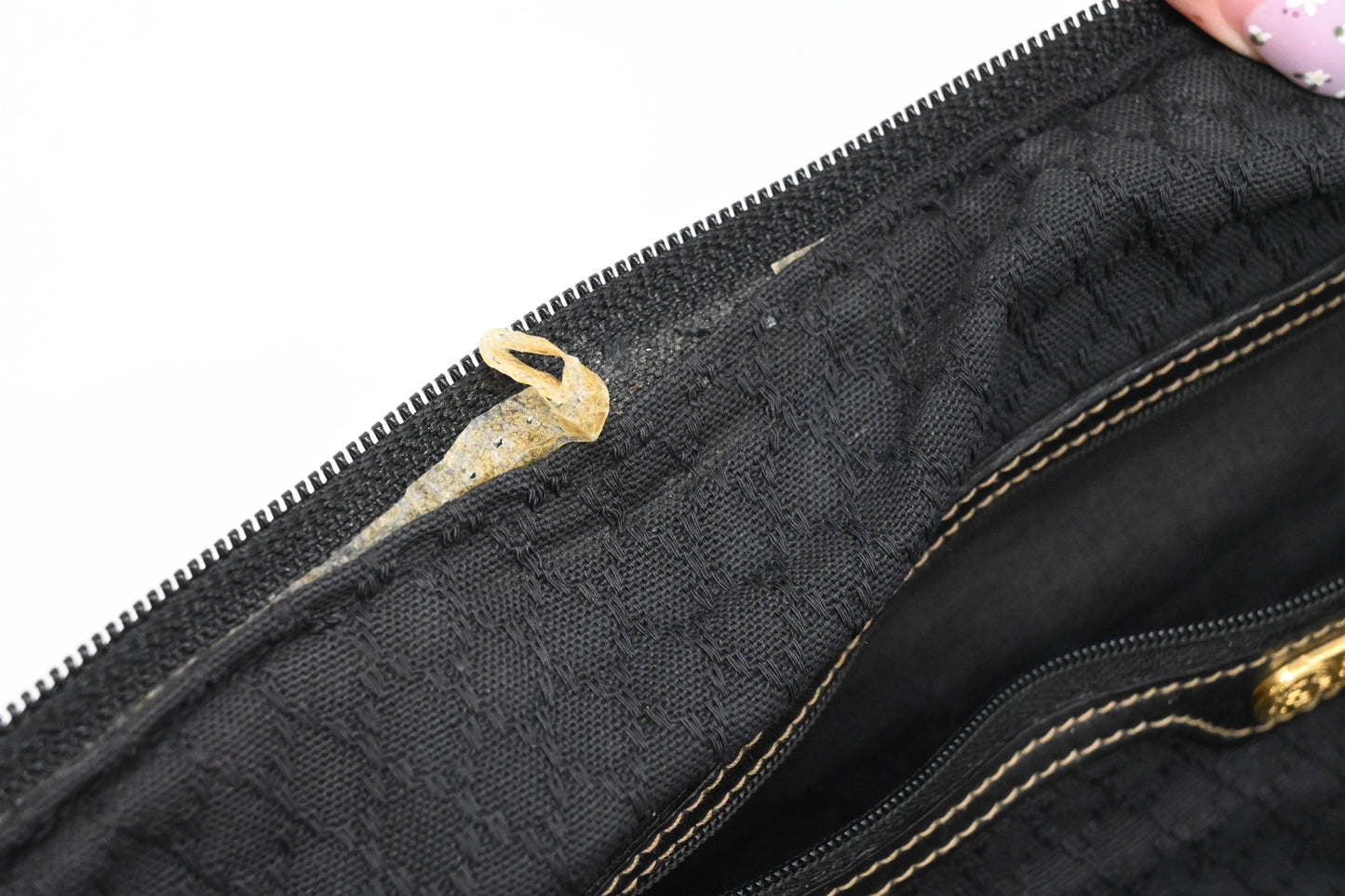 Fendi Travel Bag in Black Striped Canvas