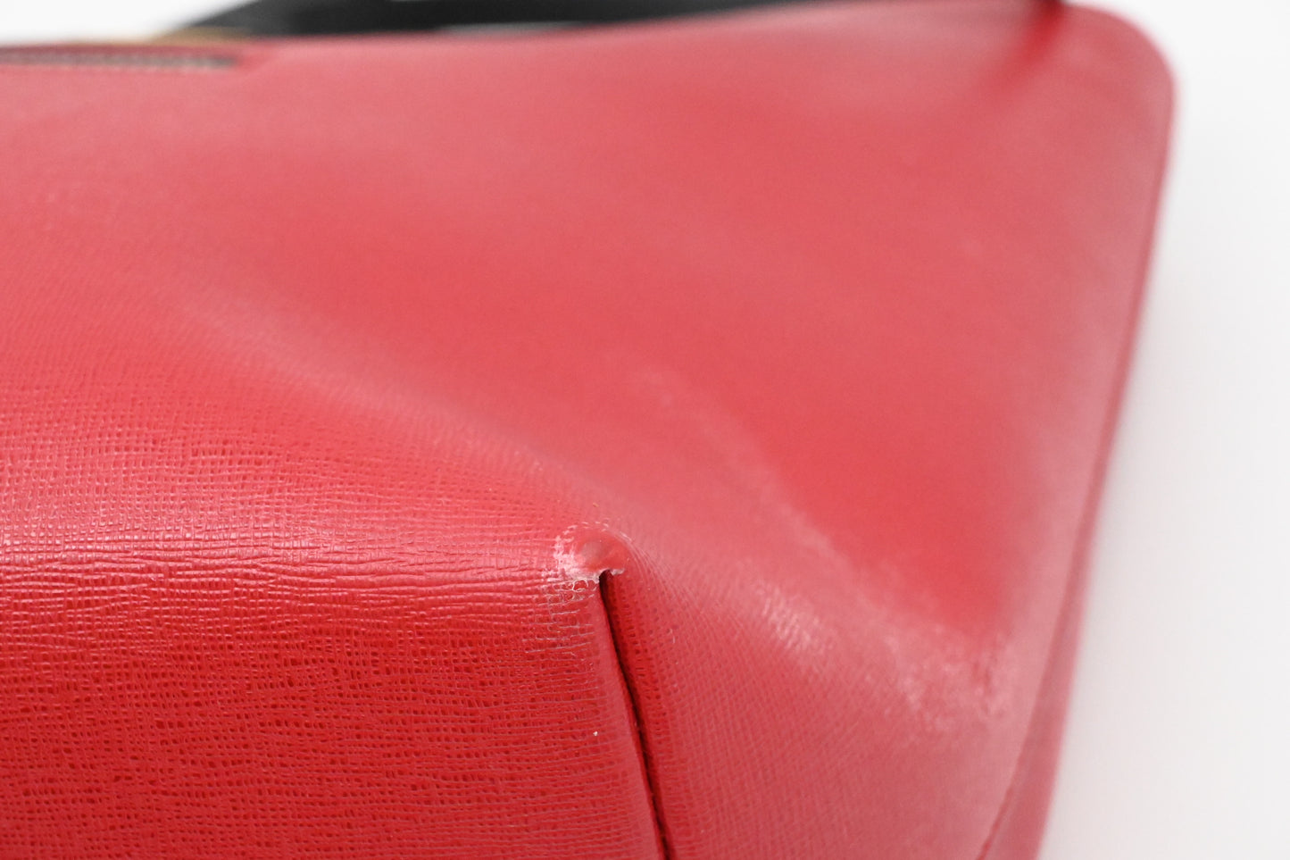 Fendi Monster Tote Bag in Red Leather