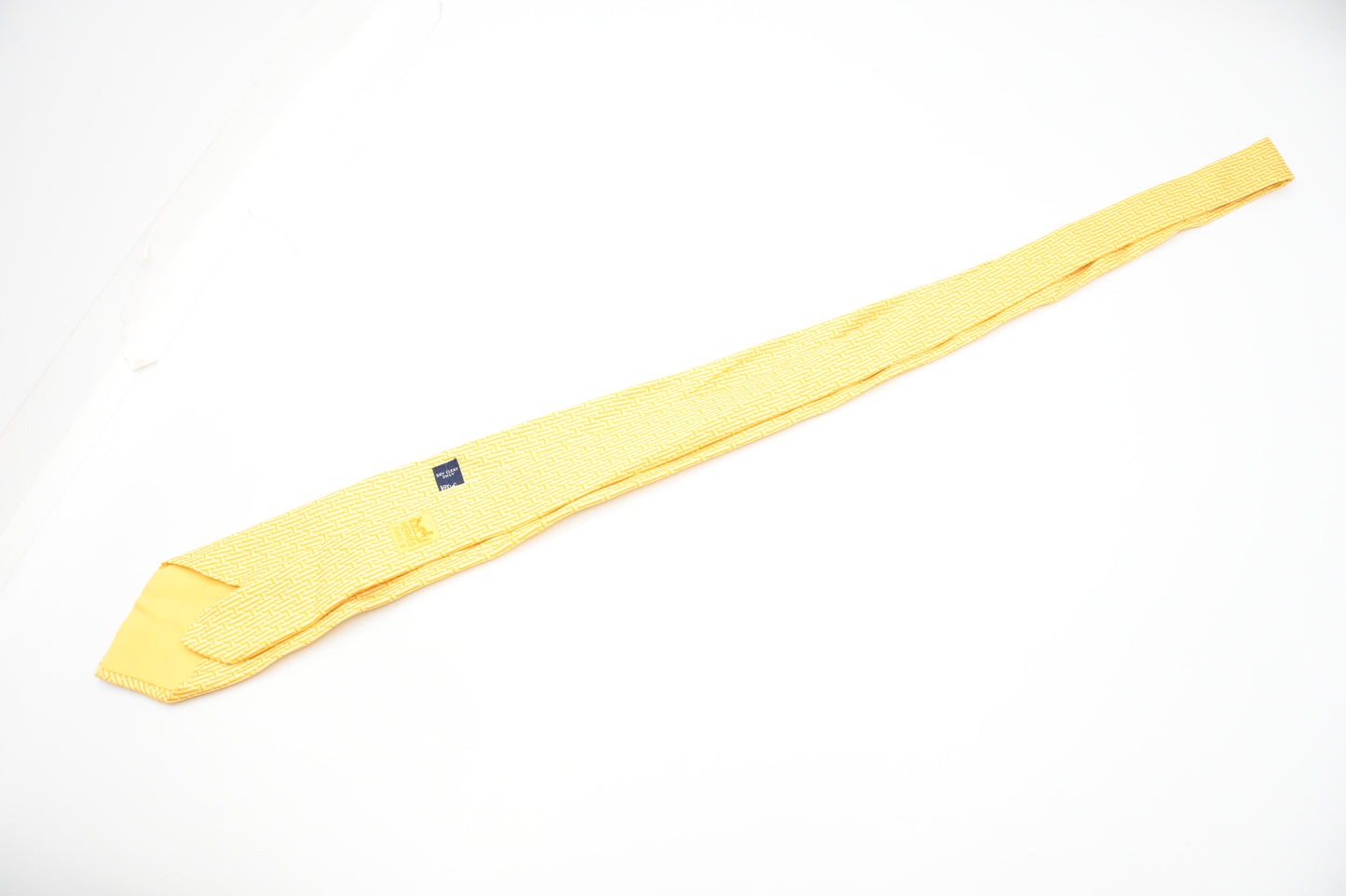 Hermes Tie in Yellow Silk