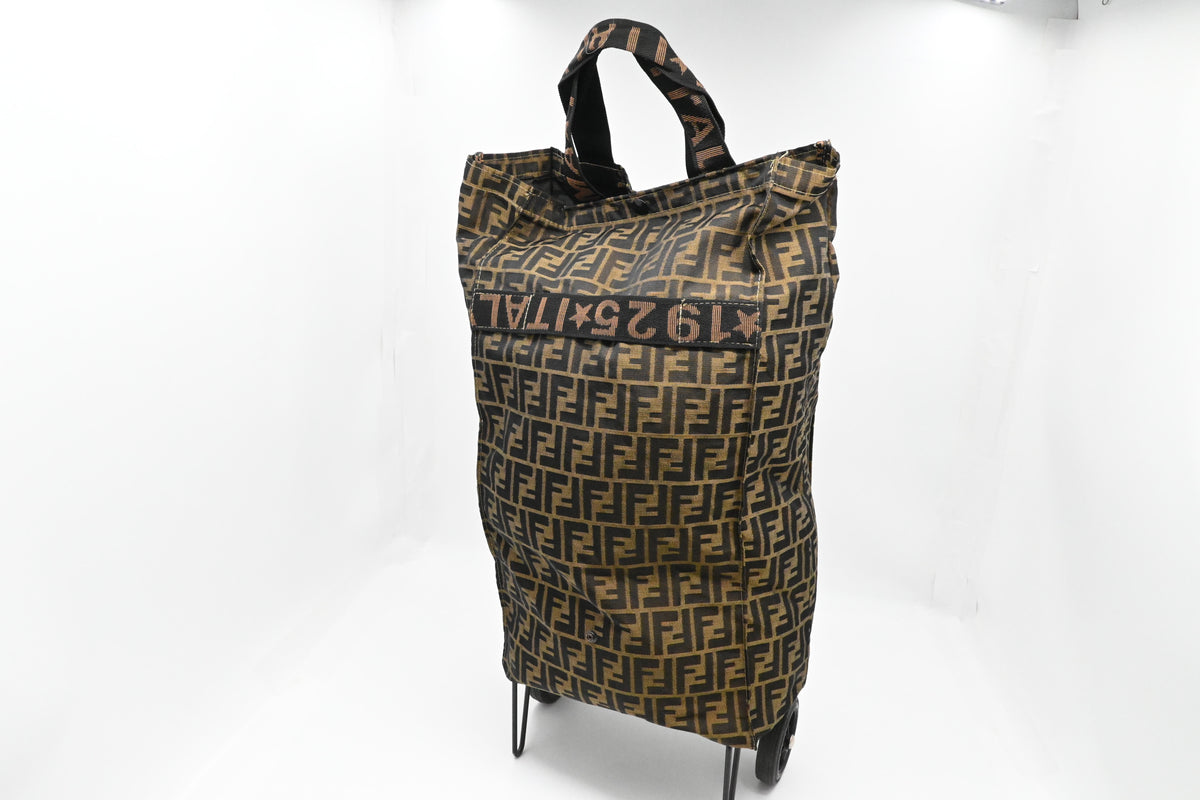 Fendi Jolly Trailer Shopping Bag in Zucca Canvas
