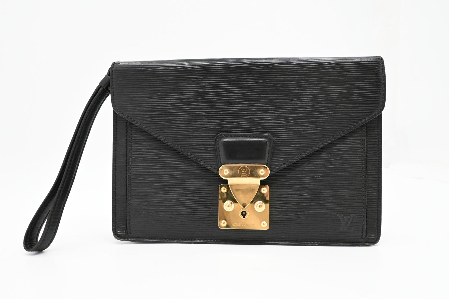 Louis Vuitton Sellier Dragonne in Black Epi Leather