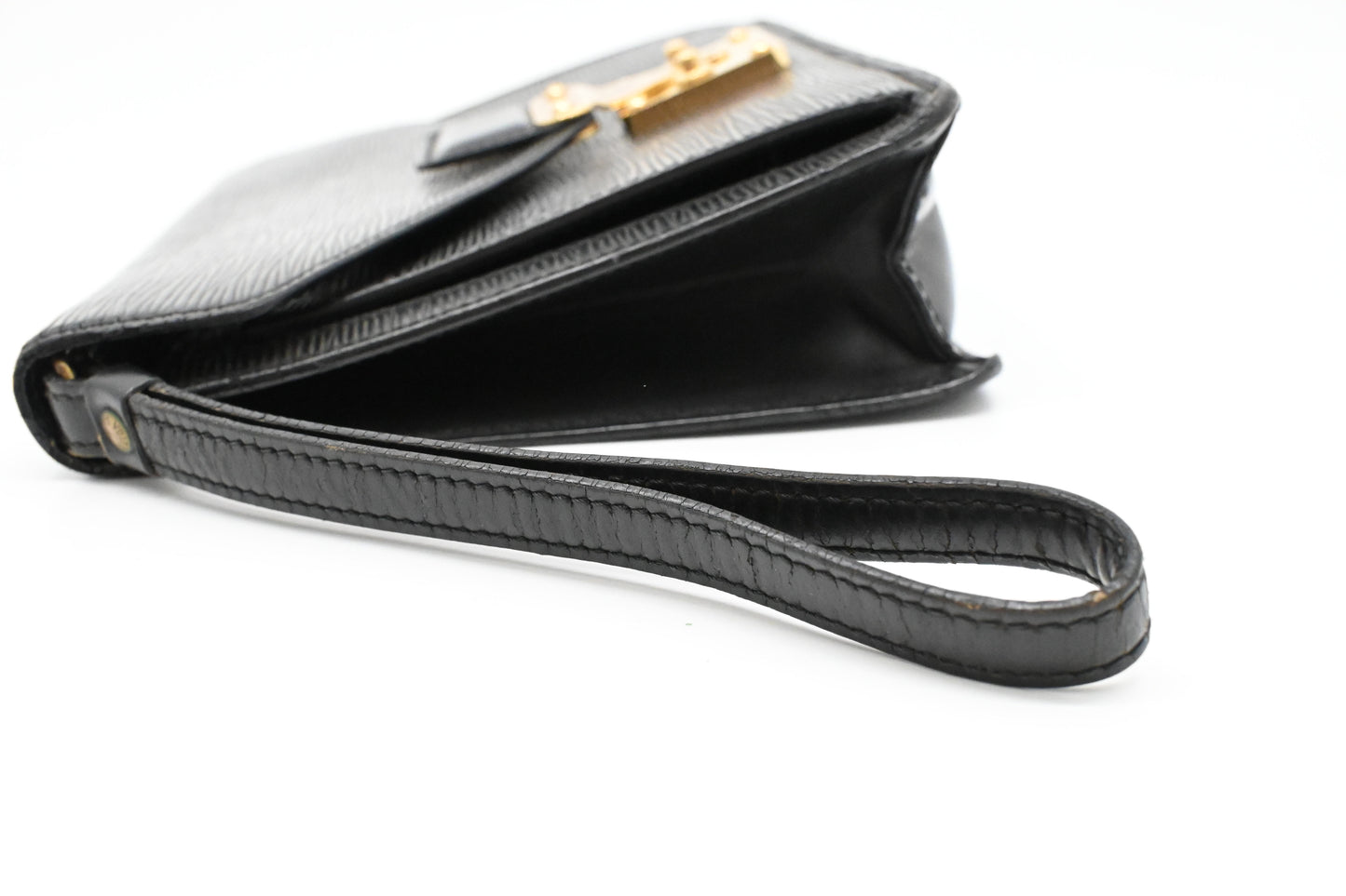 Louis Vuitton Sellier Dragonne in Black Epi Leather