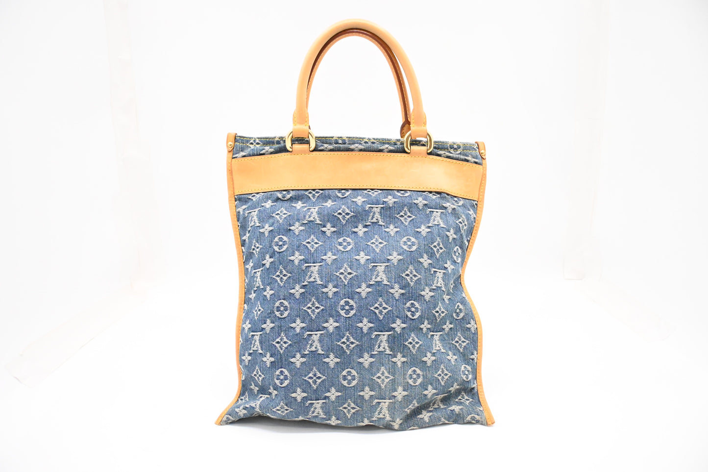 Louis Vuitton Flat Shopper in Blue Denim Canvas