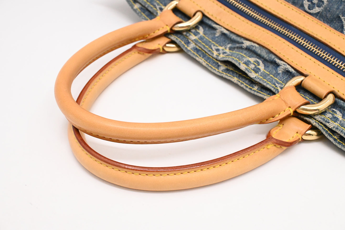 Louis Vuitton Flat Shopper in Blue Denim Canvas
