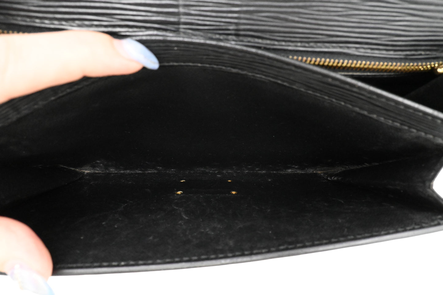 Louis Vuitton Sellier Dragonne in Black Epi Leather