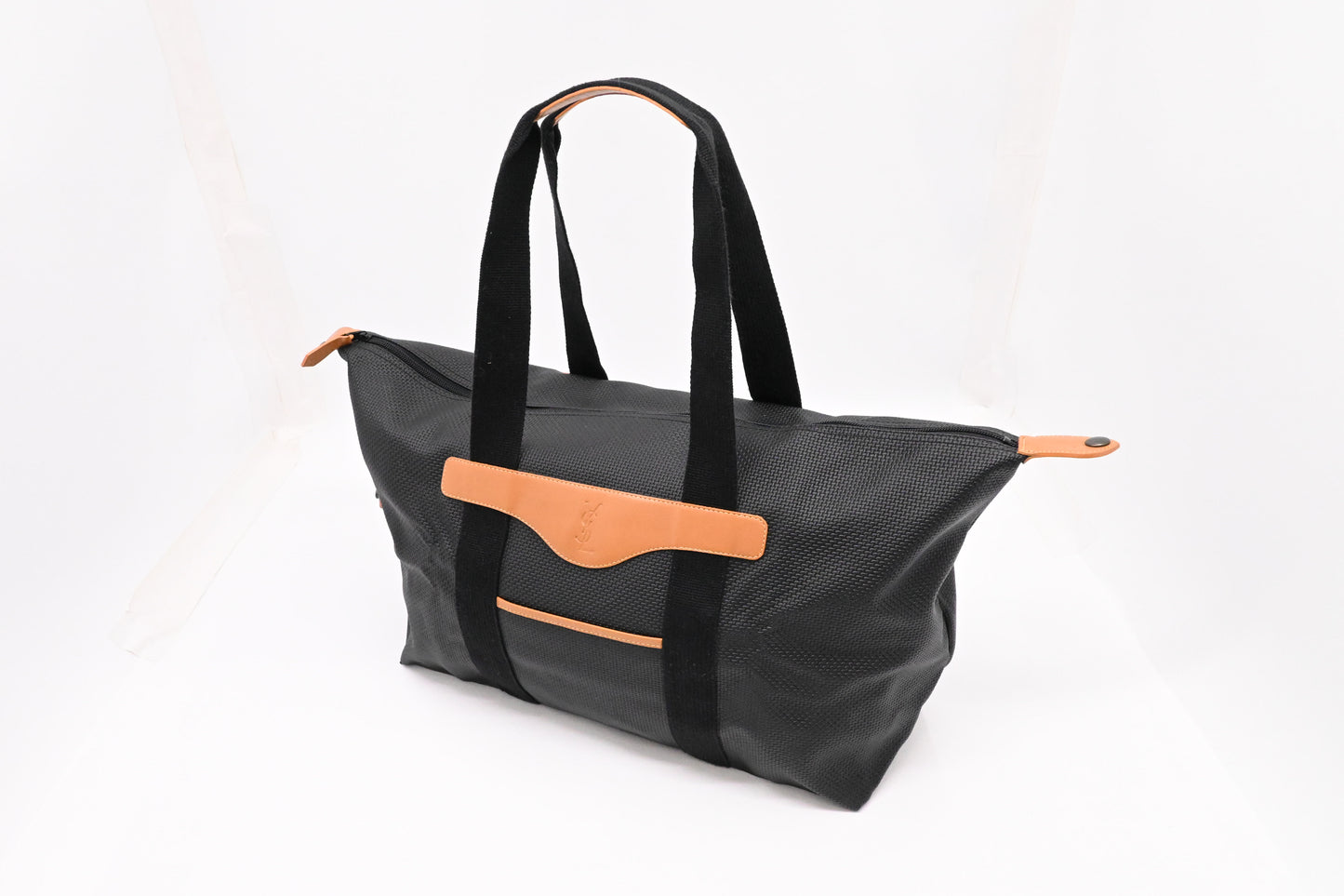 YSL Saint Laurent Large Tote in Black Coated Canvas