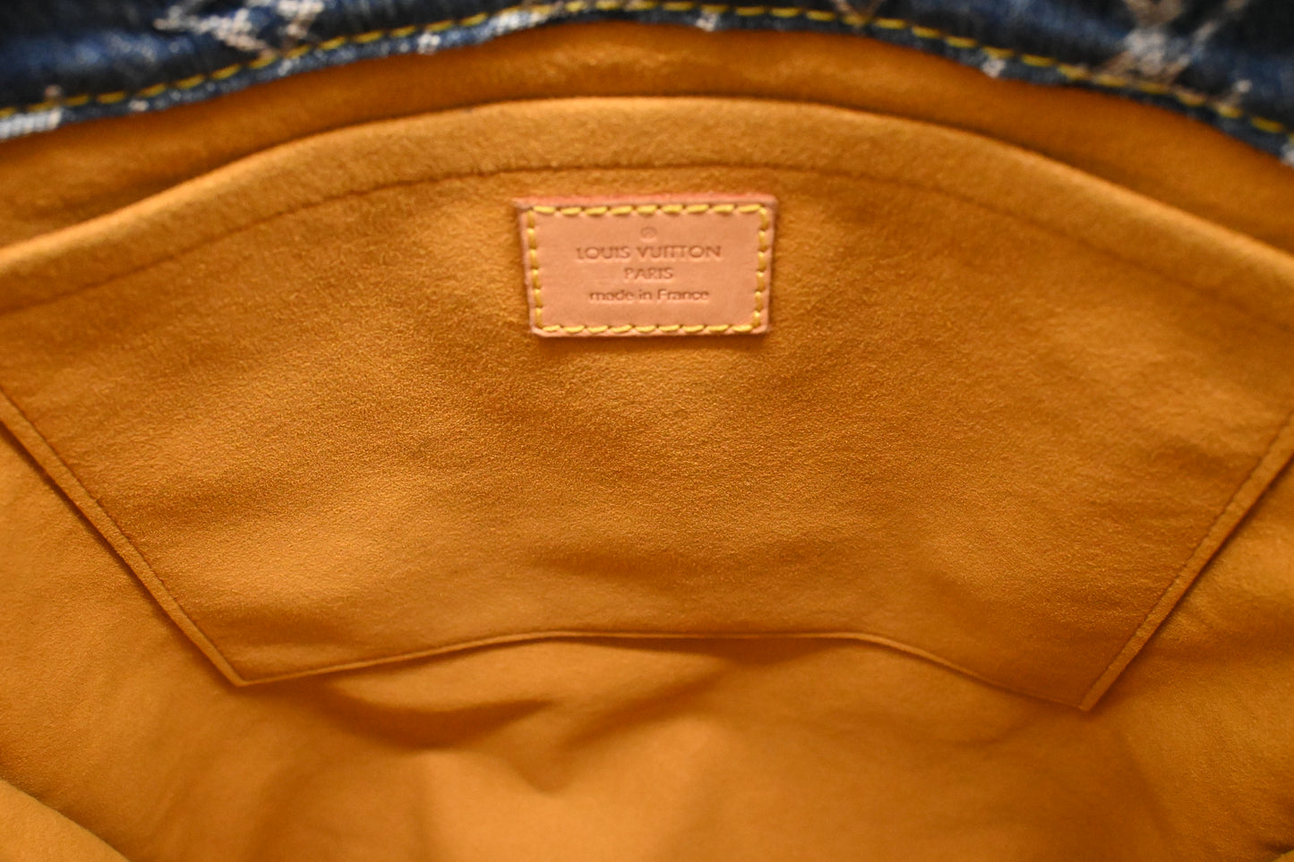Louis Vuitton Flat Shopper in Blue Denim Canvas
