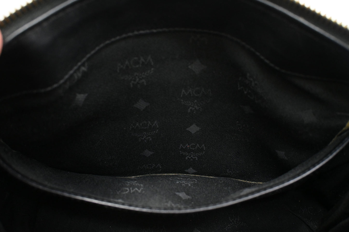 MCM 2way Boston Bag in Black Coated Canvas