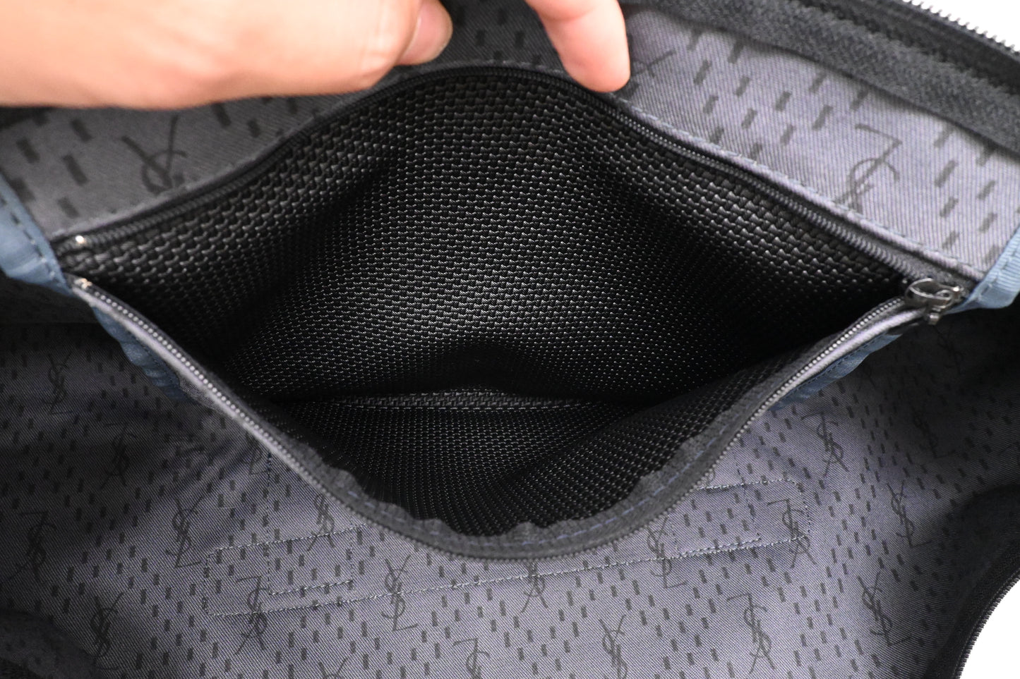 YSL Saint Laurent Large Tote in Black Coated Canvas