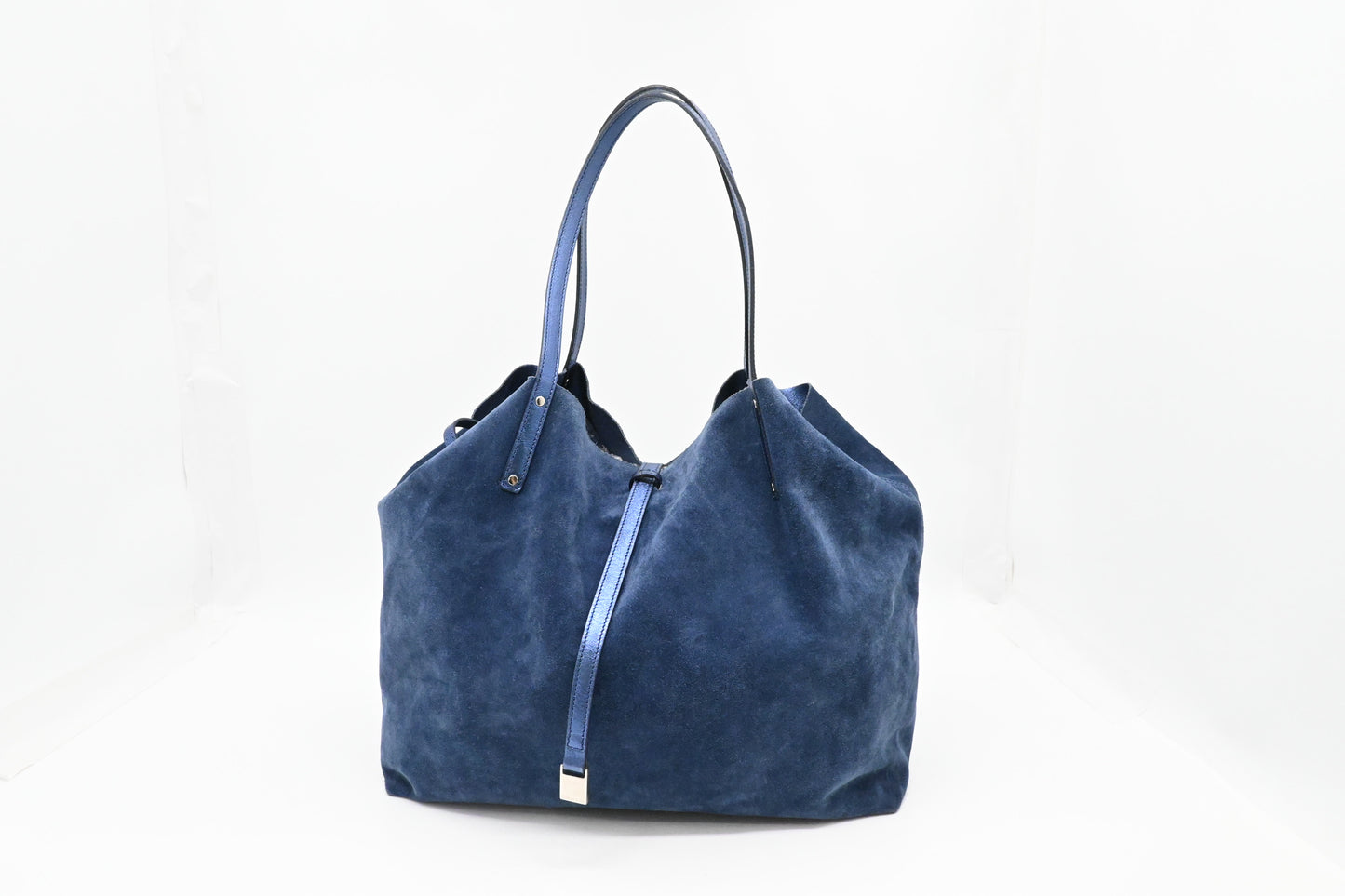 Tiffany & Co. Large Reversible Tote in Navy Blue Leather