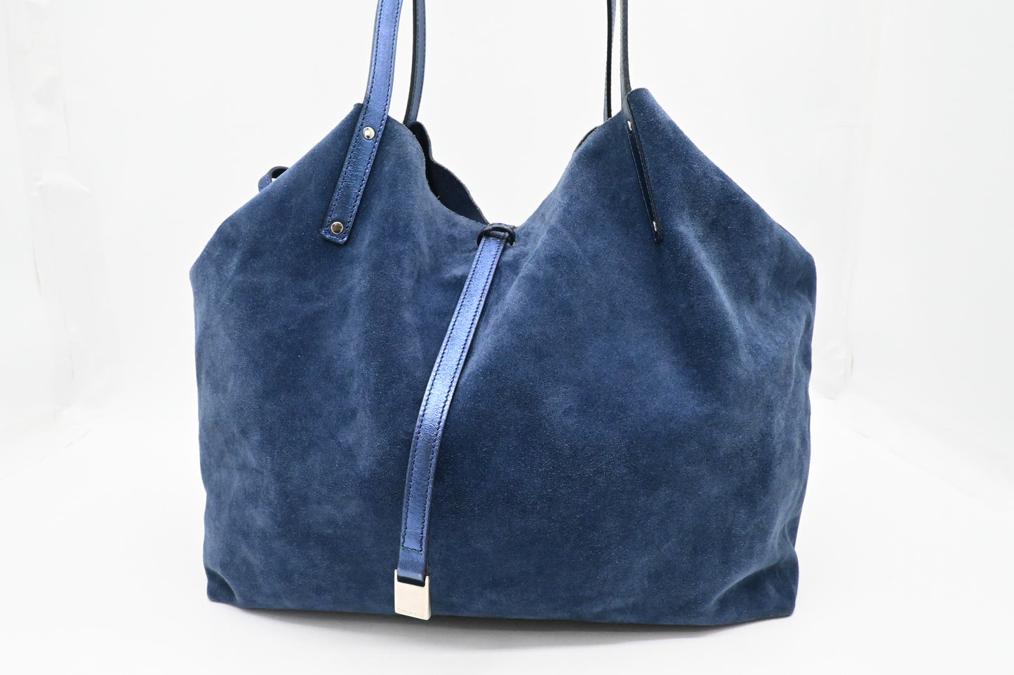 Tiffany & Co. Large Reversible Tote in Navy Blue Leather