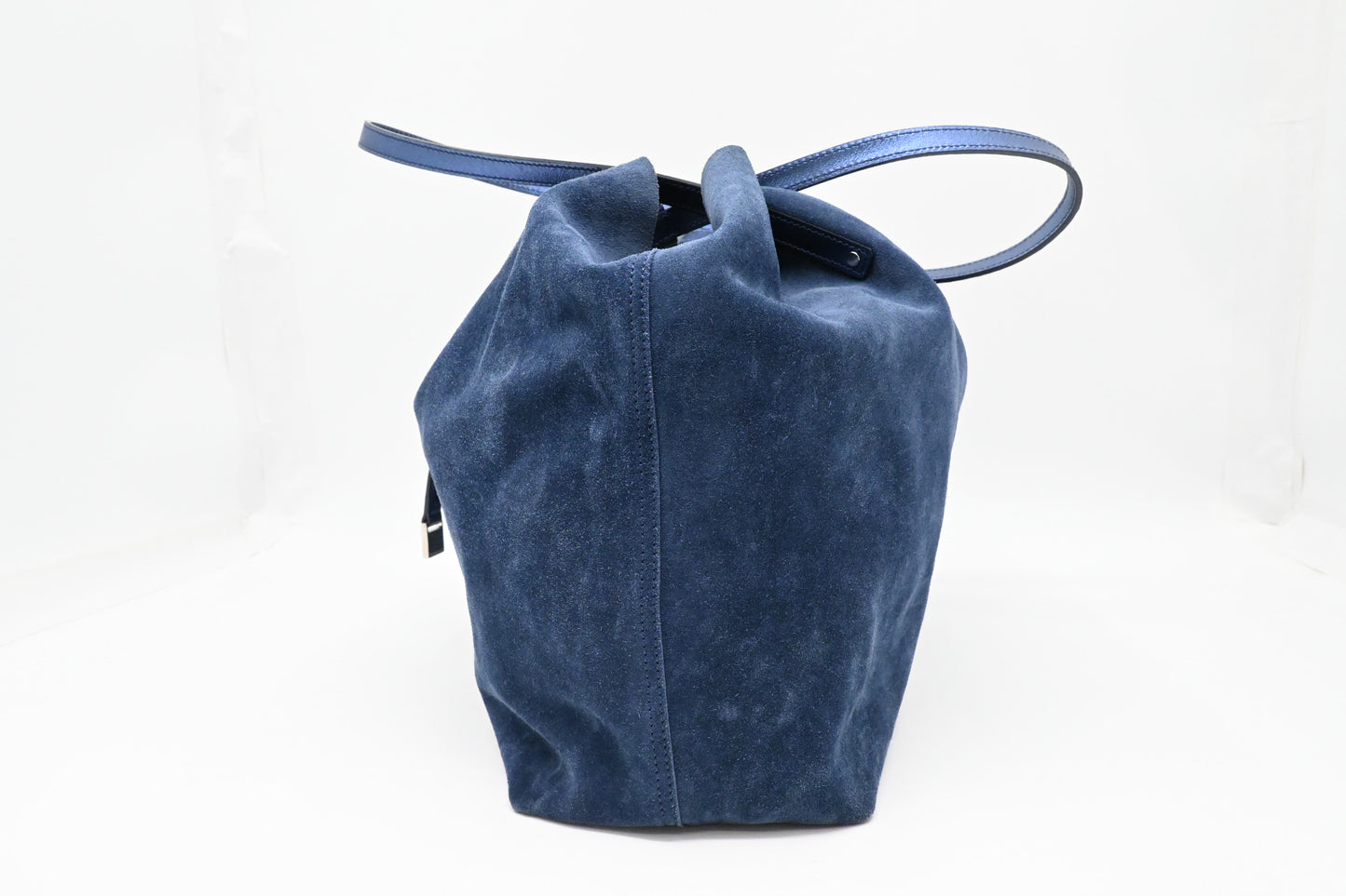 Tiffany & Co. Large Reversible Tote in Navy Blue Leather