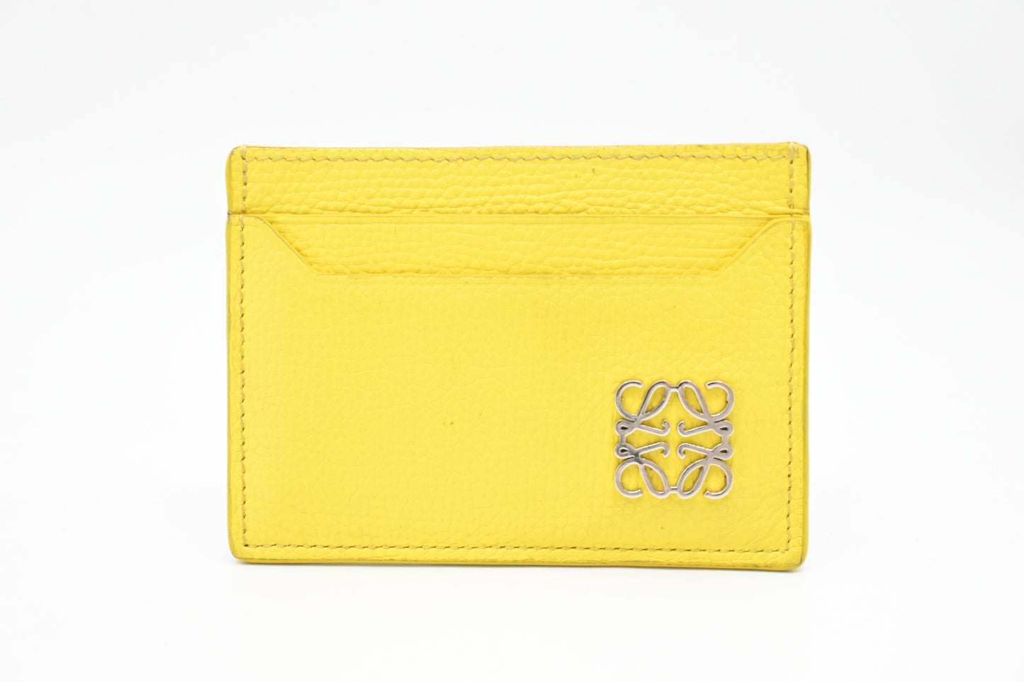 Loewe Card Holder in Yellow Leather