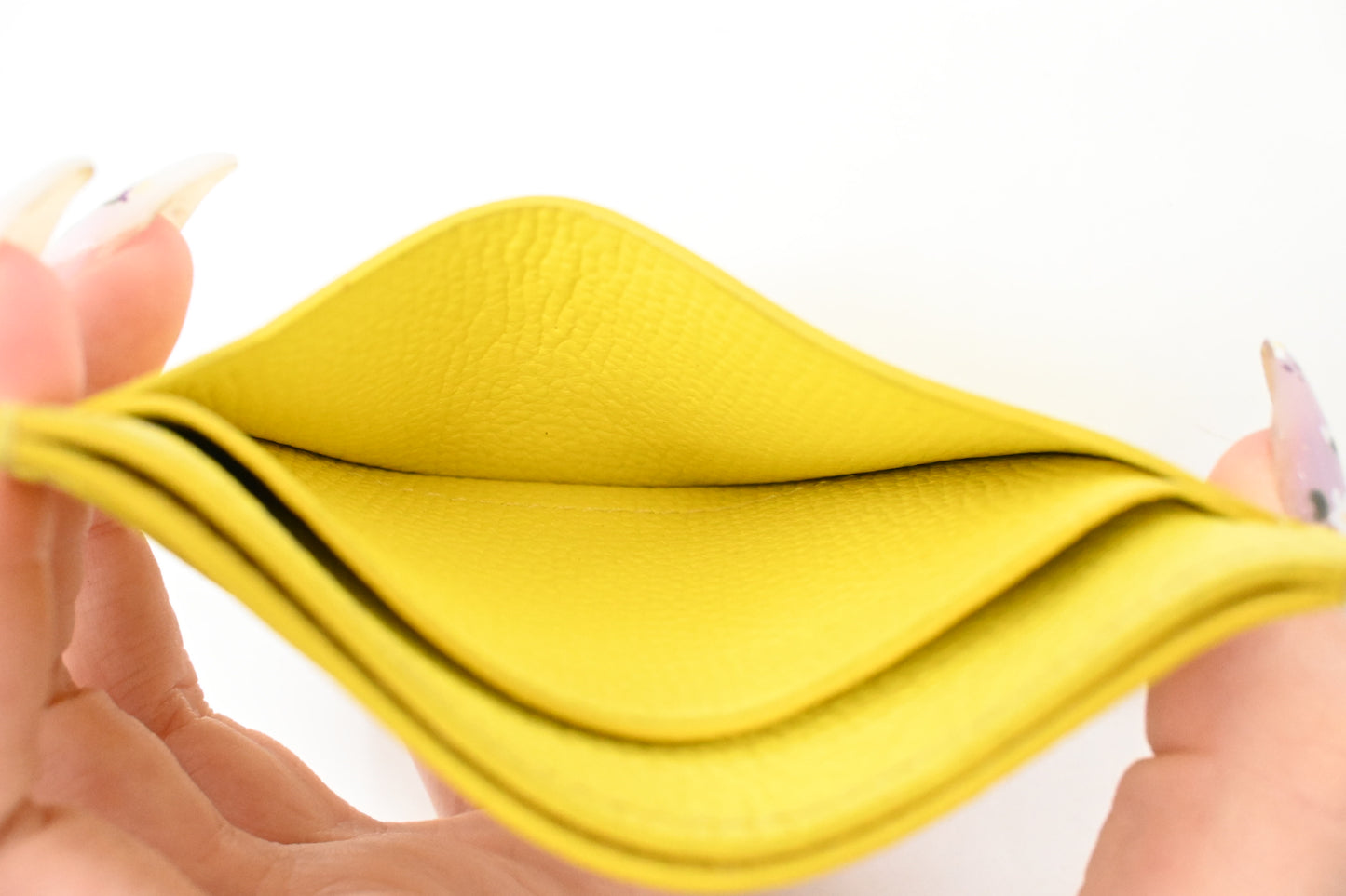 Loewe Card Holder in Yellow Leather