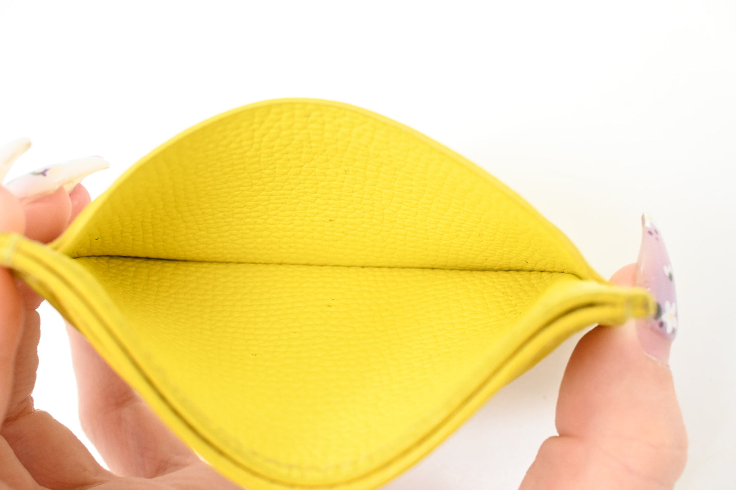 Loewe Card Holder in Yellow Leather