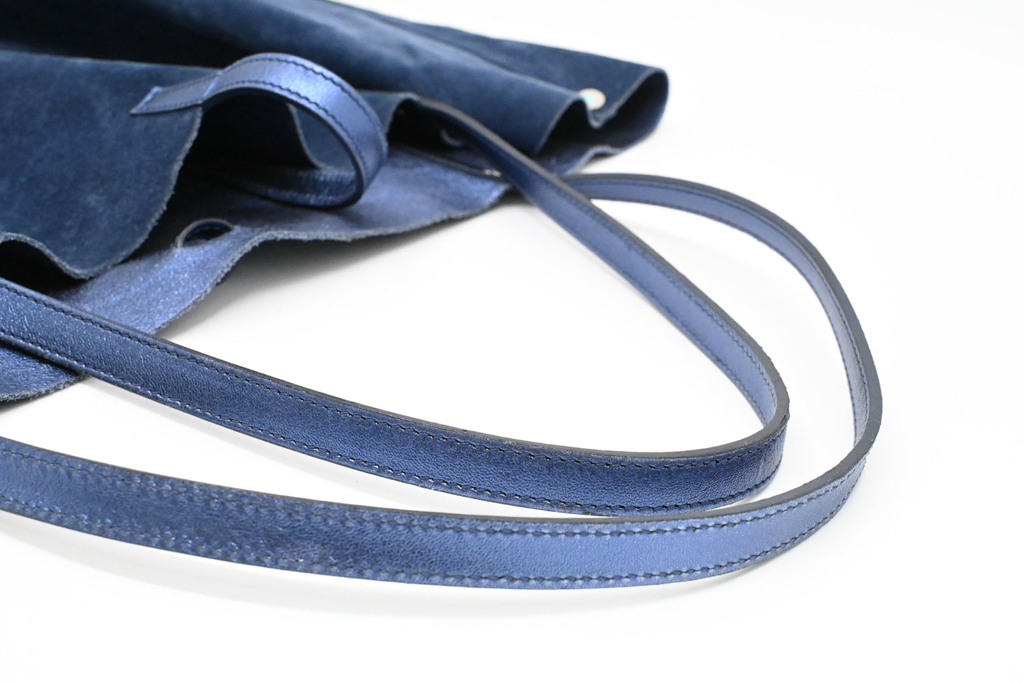 Tiffany & Co. Large Reversible Tote in Navy Blue Leather