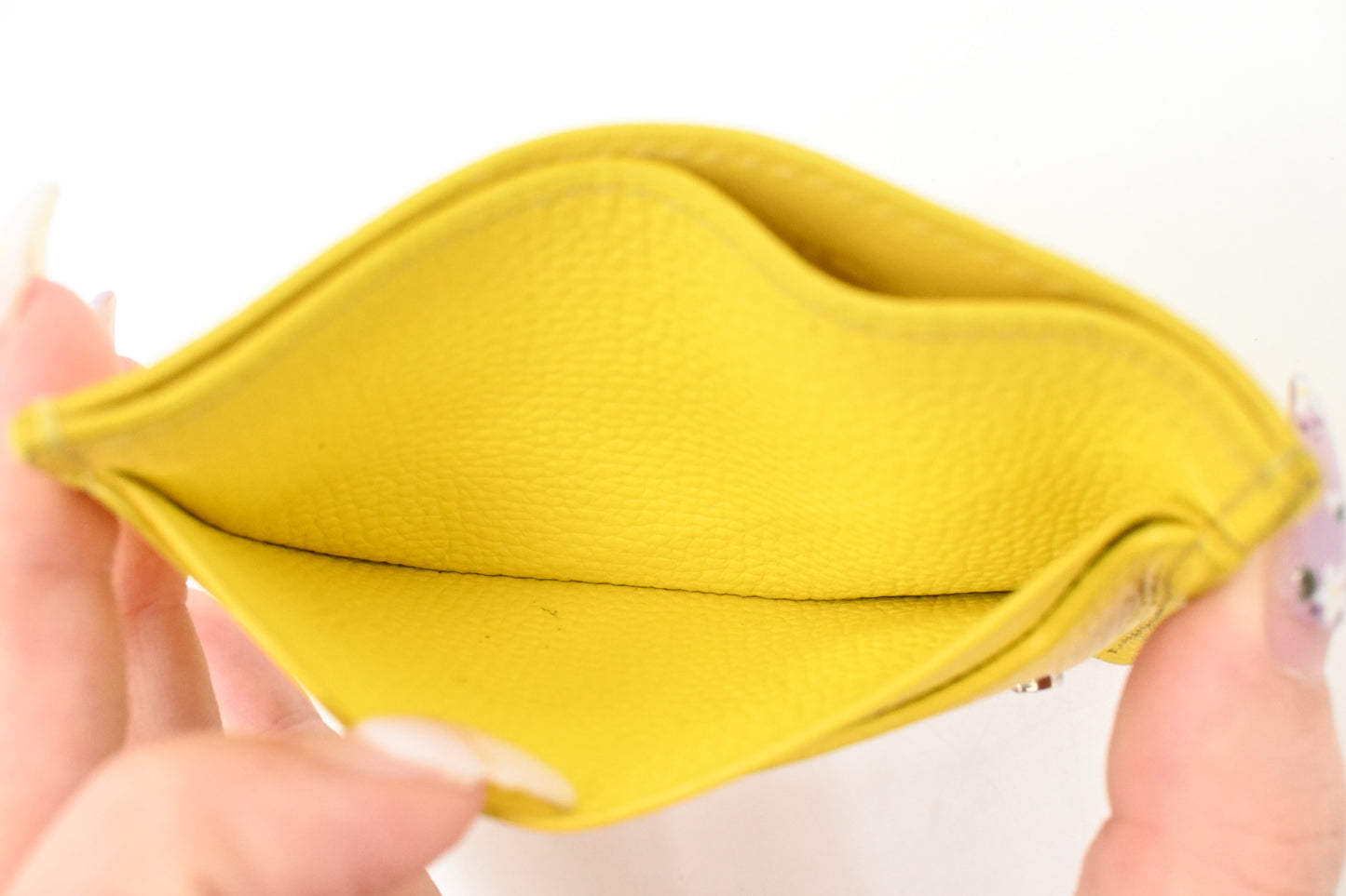 Loewe Card Holder in Yellow Leather