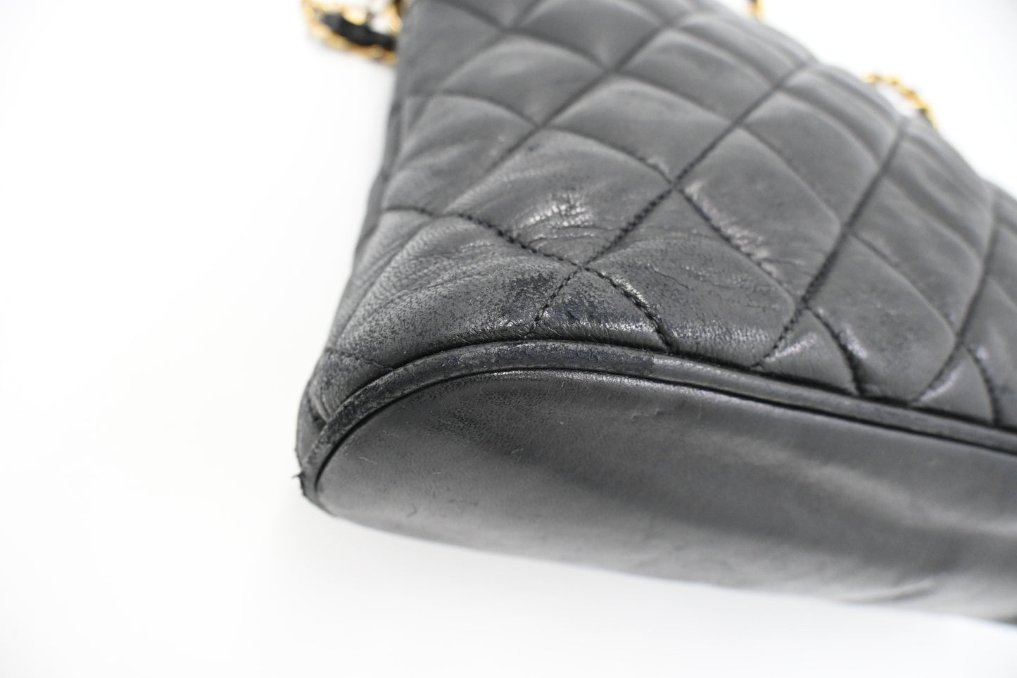 Chanel Shoulder Bag in Black Mattelassé Leather