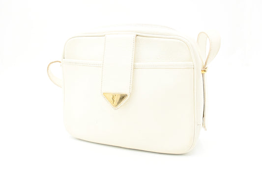 YSL Saint Laurent Crossbody in White Leather