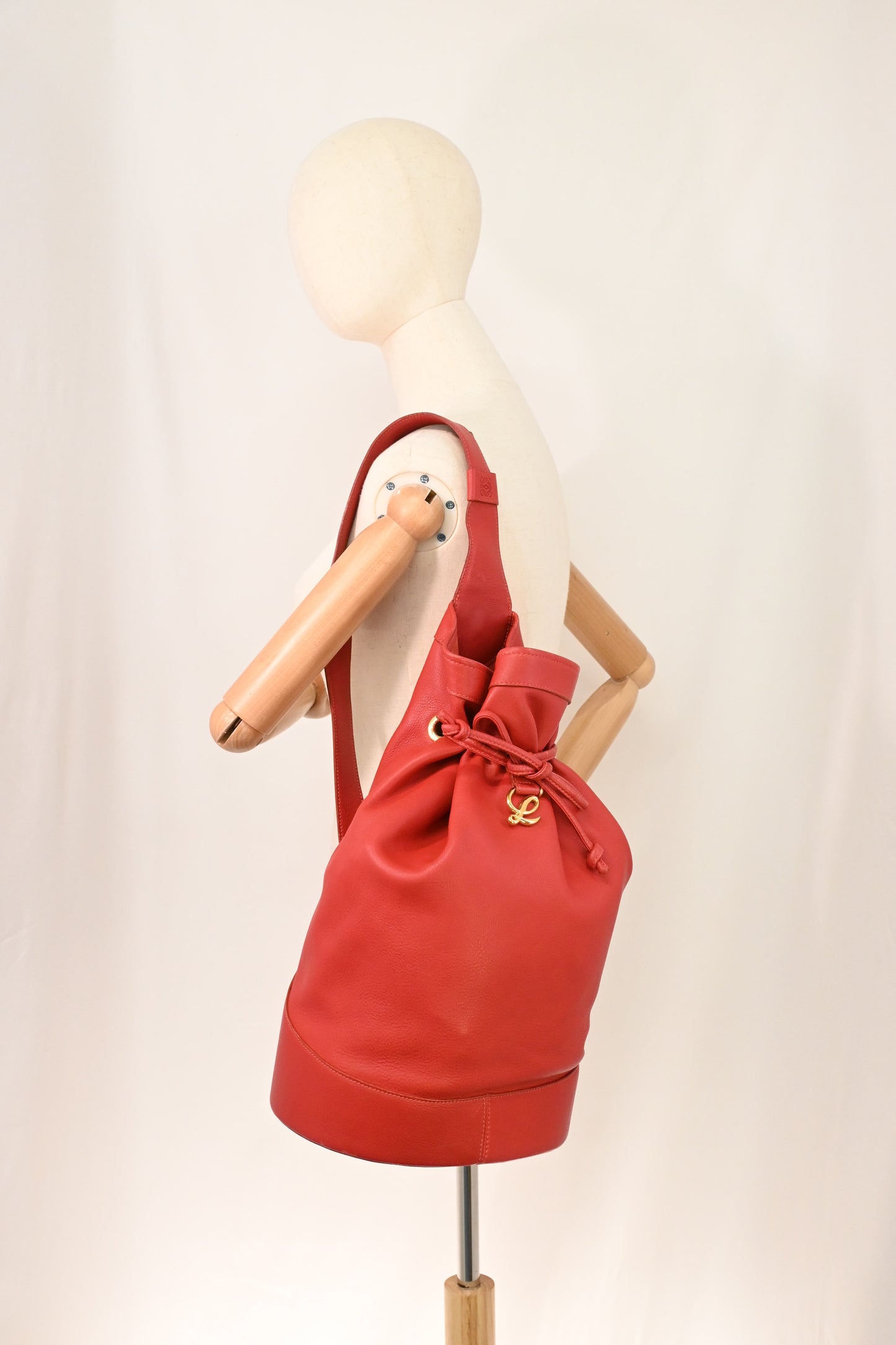 Loewe Shoulder Bag in Red Leather