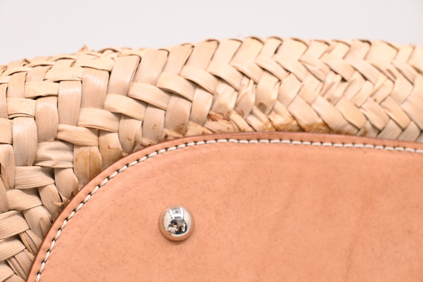 Bally Tote Bag in Multicolor Canvas and Beige Wicker