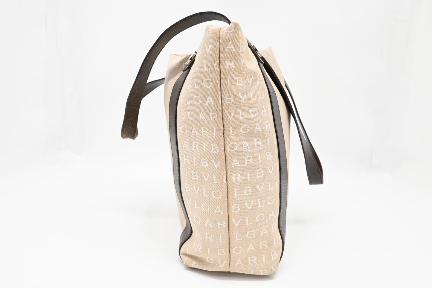 Bvlgari Tote Bag in Beige Canvas