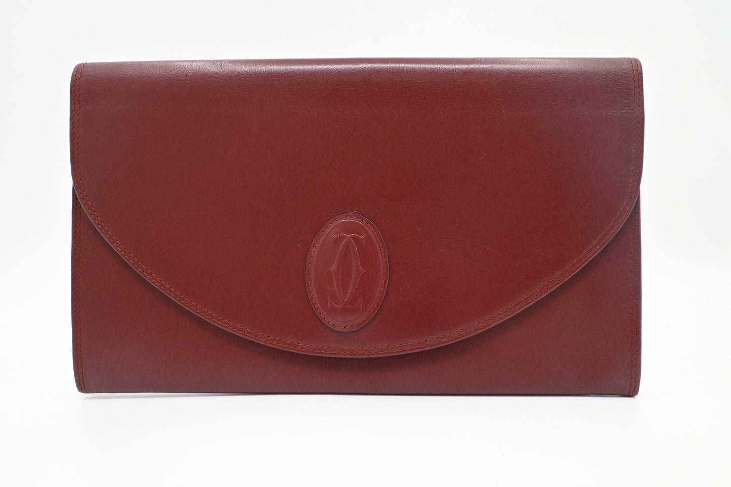 Cartier Clutch in Burgundy Leather