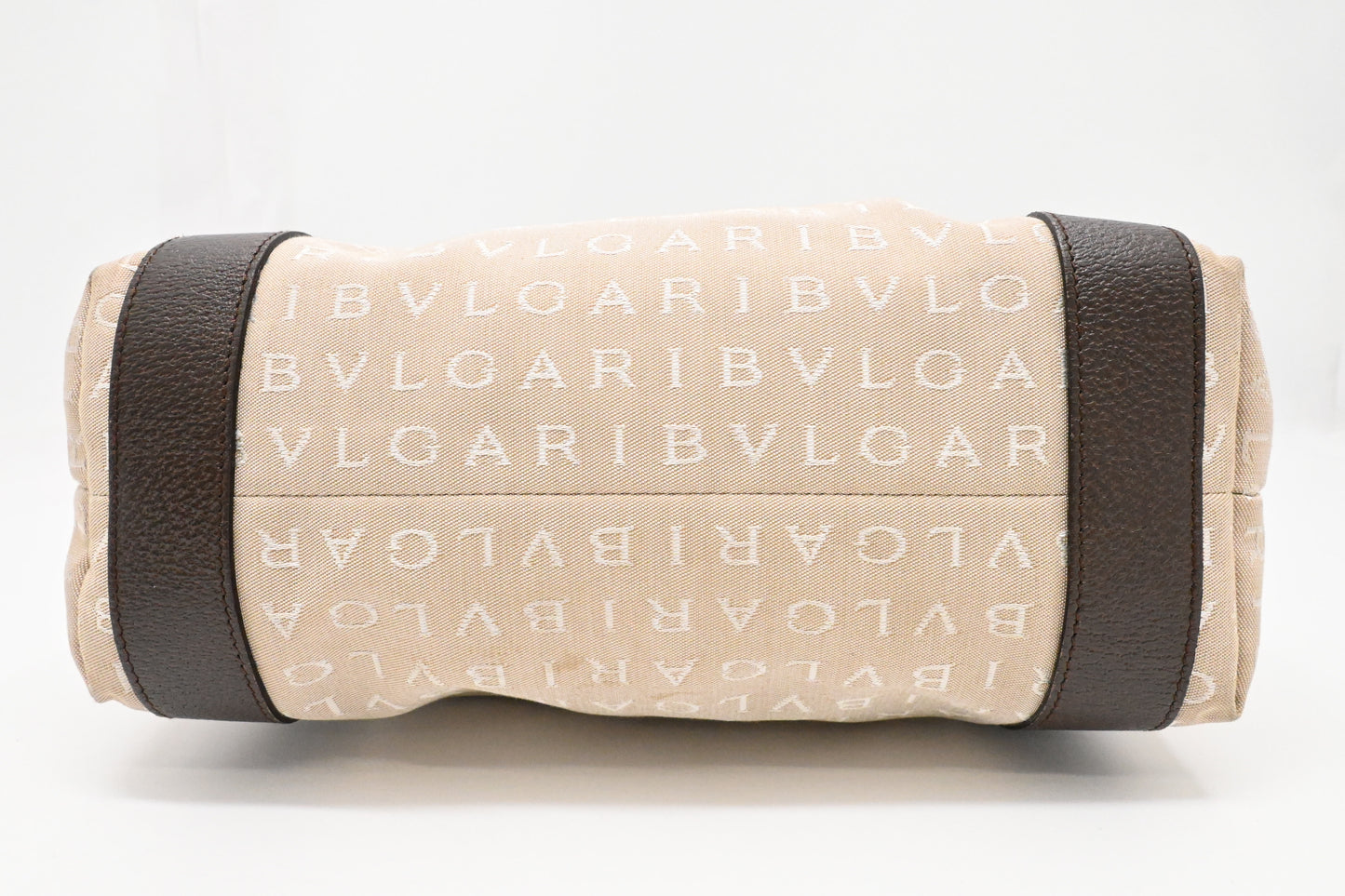 Bvlgari Tote Bag in Beige Canvas